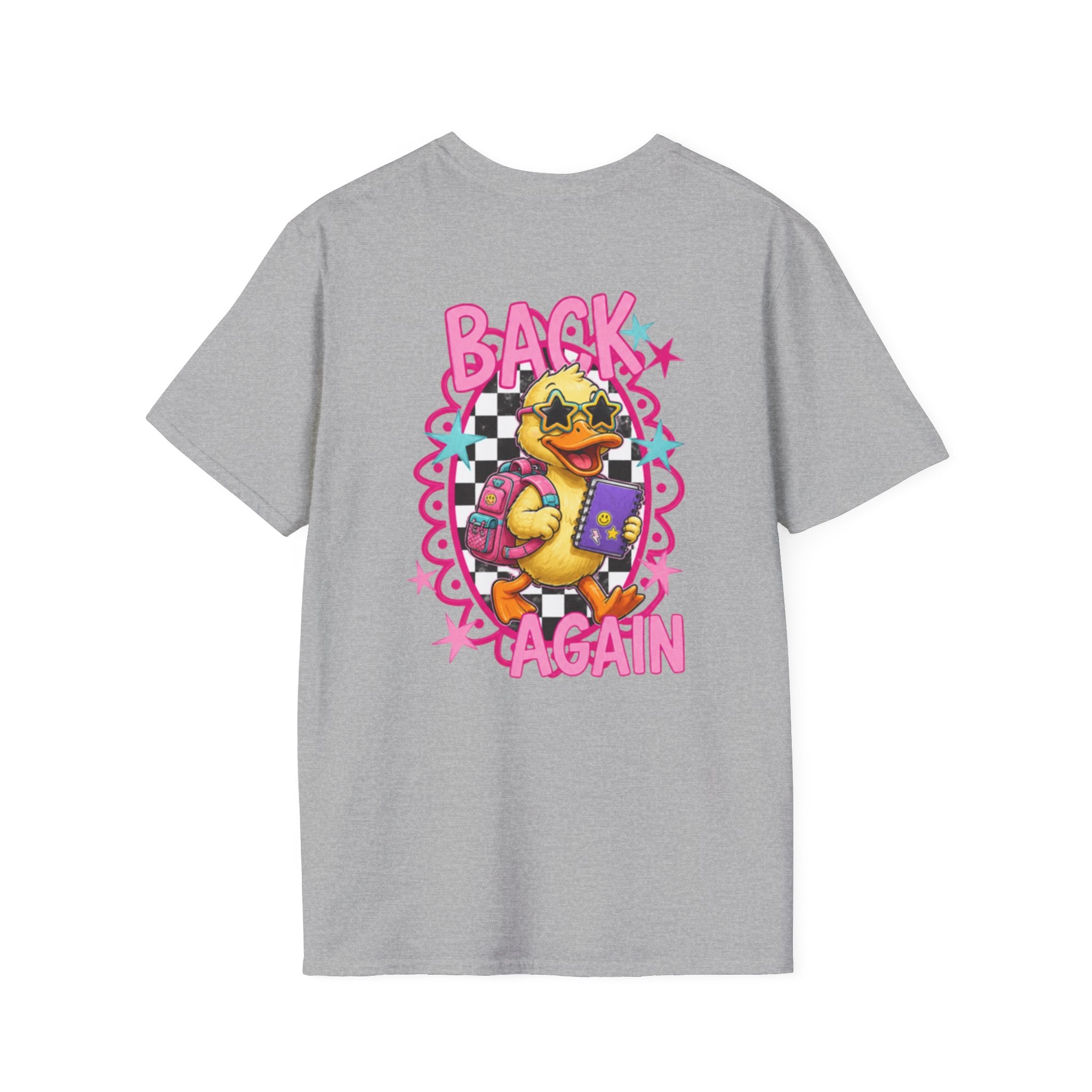 Back to School Duck Graphic T-Shirt — "Guess Who's Back" Retro Pop Cartoon Tee