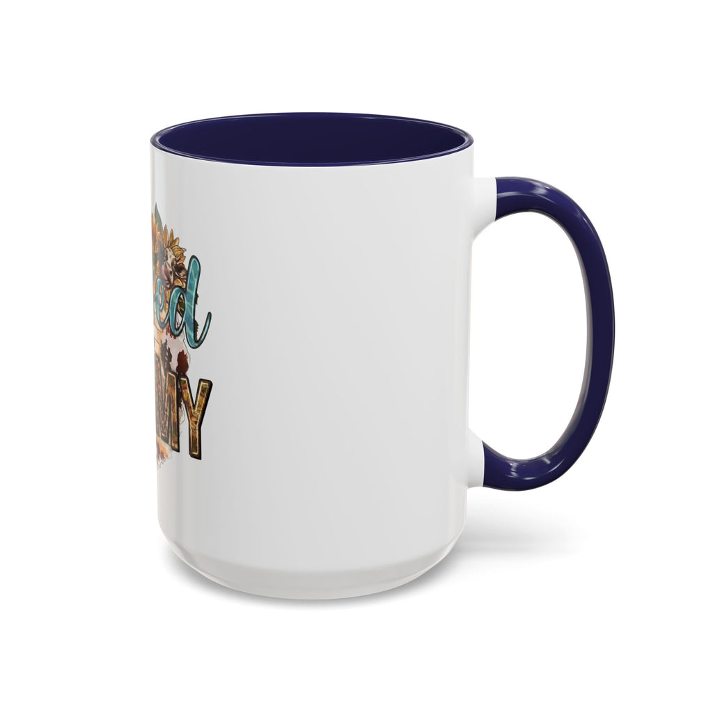 Blessed Mommy Accent Coffee Mug — Floral Sunflower Rustic 'Blessed Mommy' Tea & Coffee Cup (11oz, 15oz)