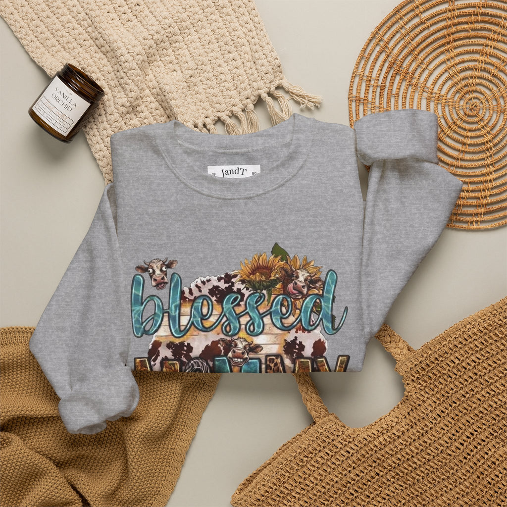 Blessed Mommy Sweatshirt — Floral Leopard Mama Pullover