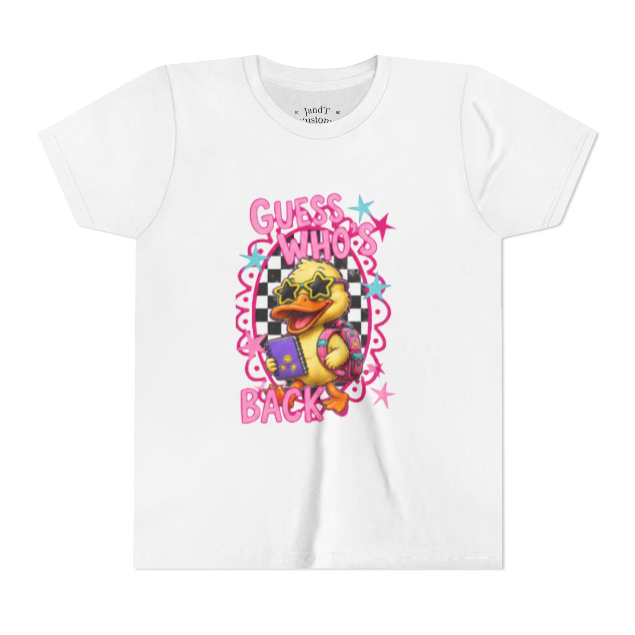 Back to School Youth Tee — "Back Again" Retro Duck Graphic