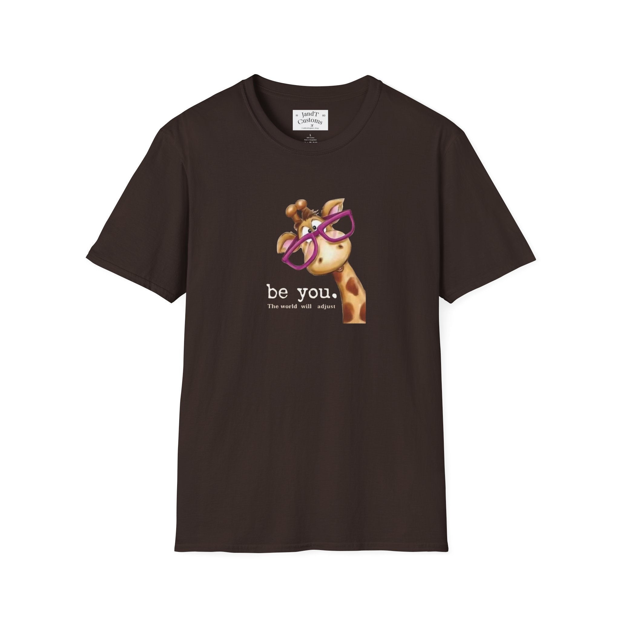 Giraffe with Pink Glasses T-Shirt
