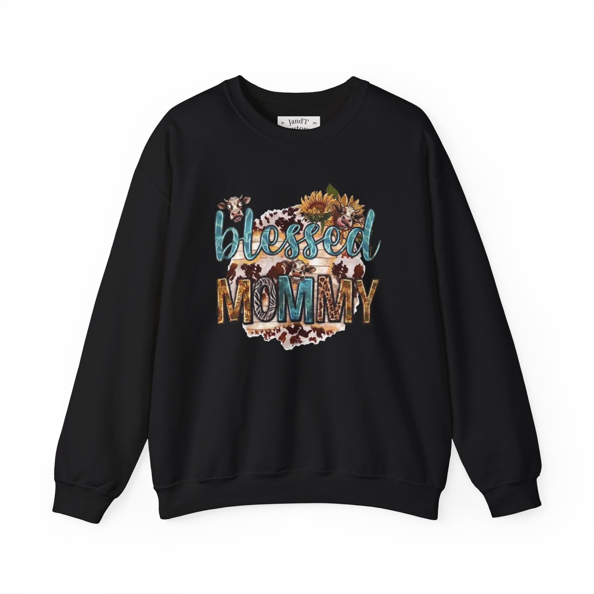 Blessed Mommy Sweatshirt — Floral Leopard Mama Pullover