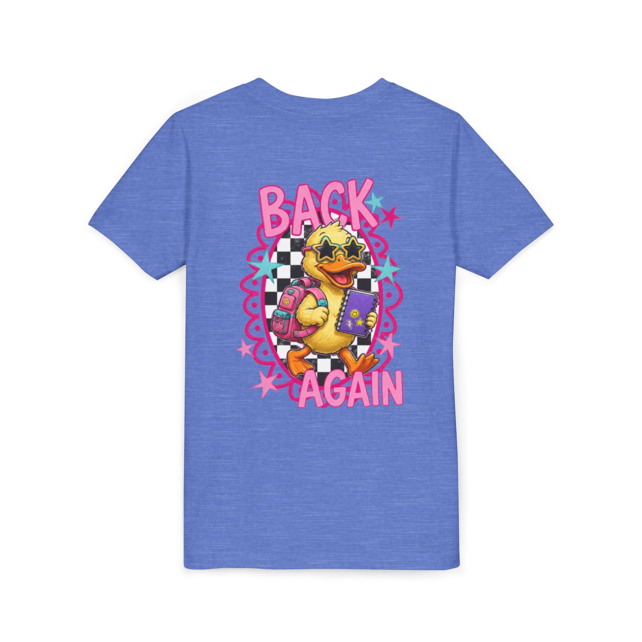 Back to School Youth Tee — "Back Again" Retro Duck Graphic