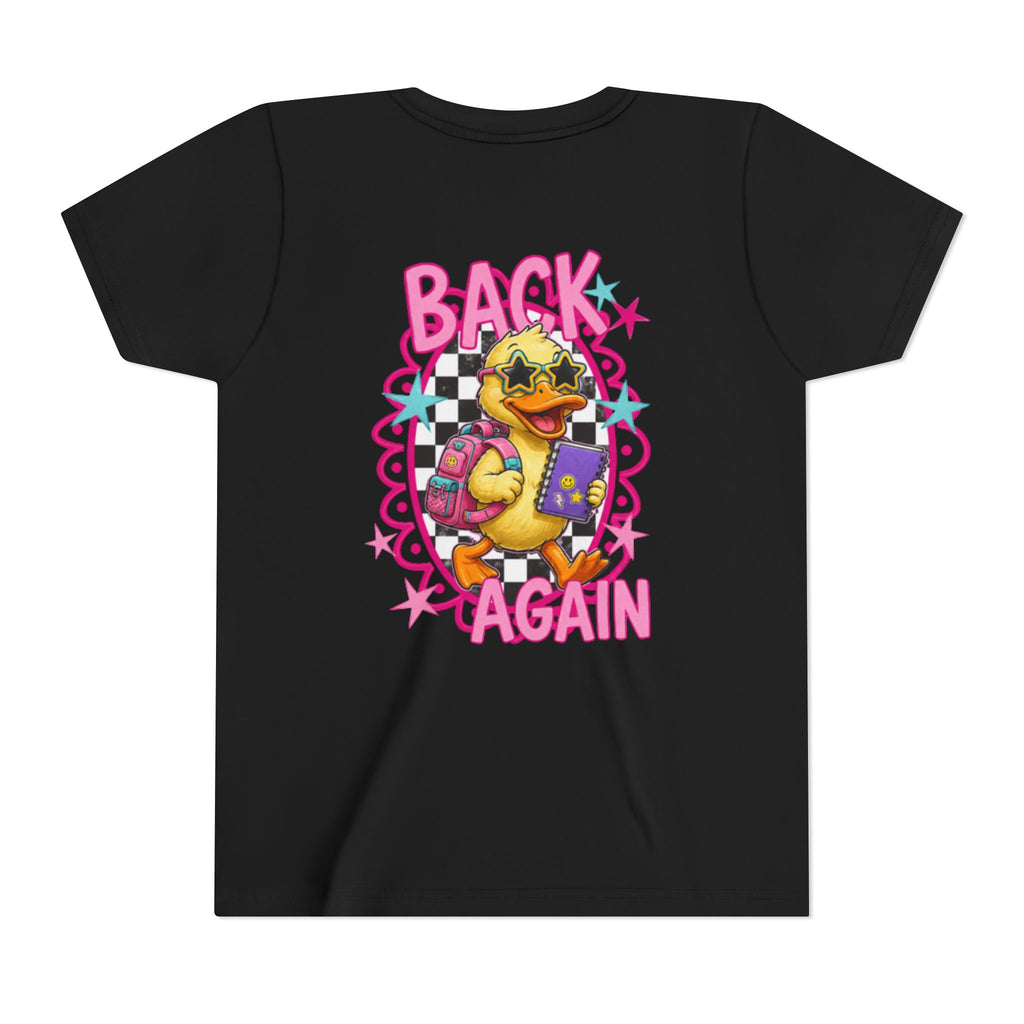 Back to School Youth Tee — "Back Again" Retro Duck Graphic