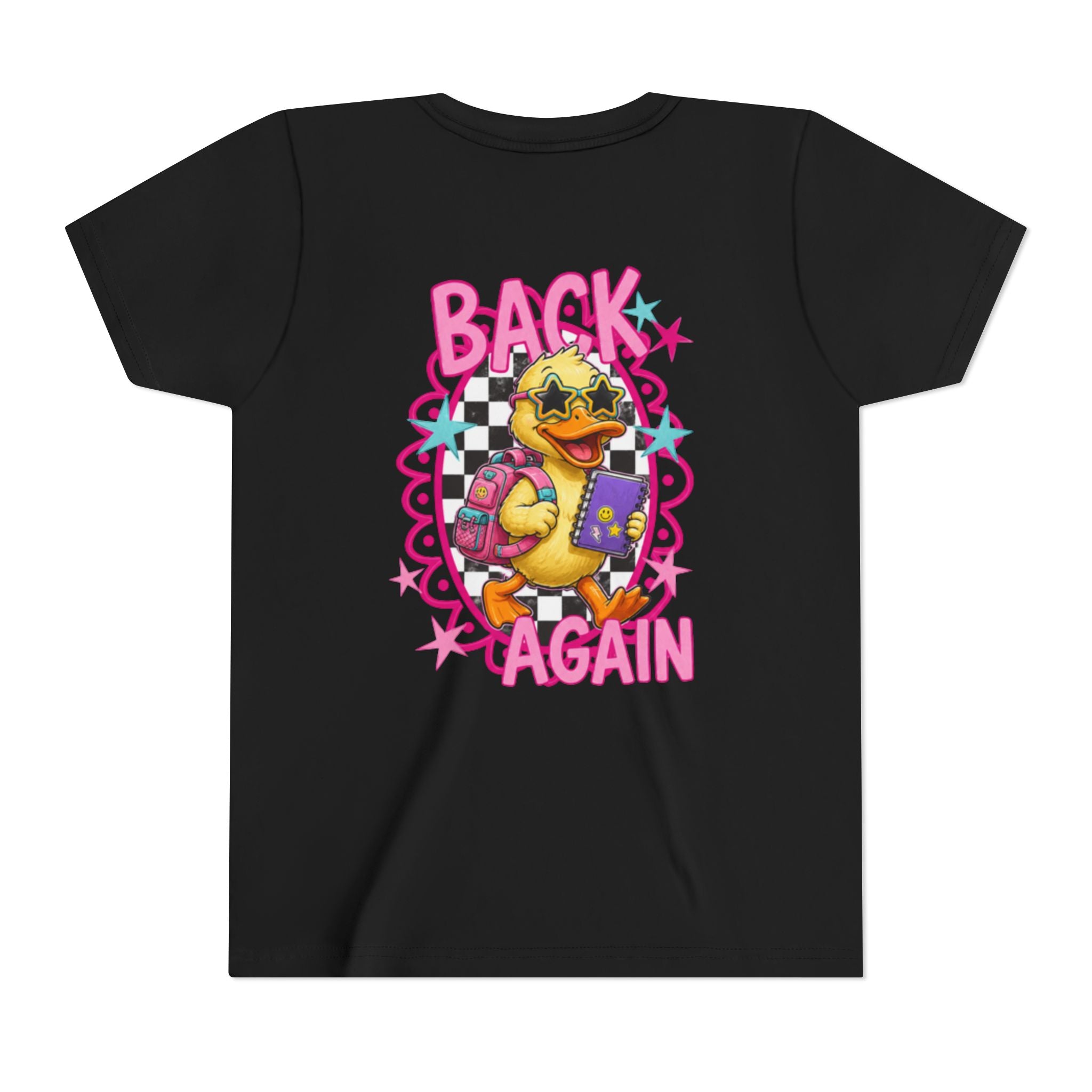 Back to School Youth Tee — "Back Again" Retro Duck Graphic