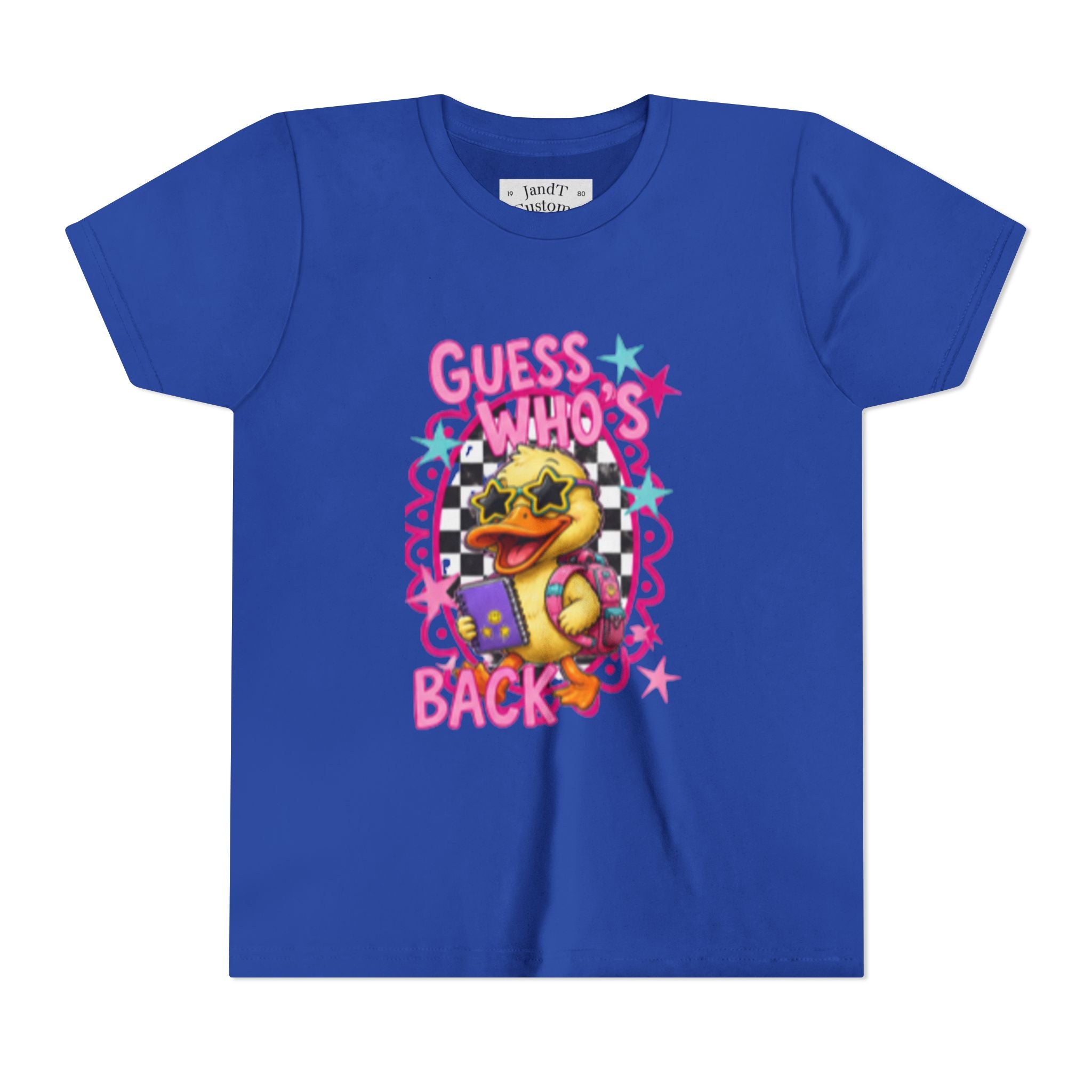 Back to School Youth Tee — "Back Again" Retro Duck Graphic
