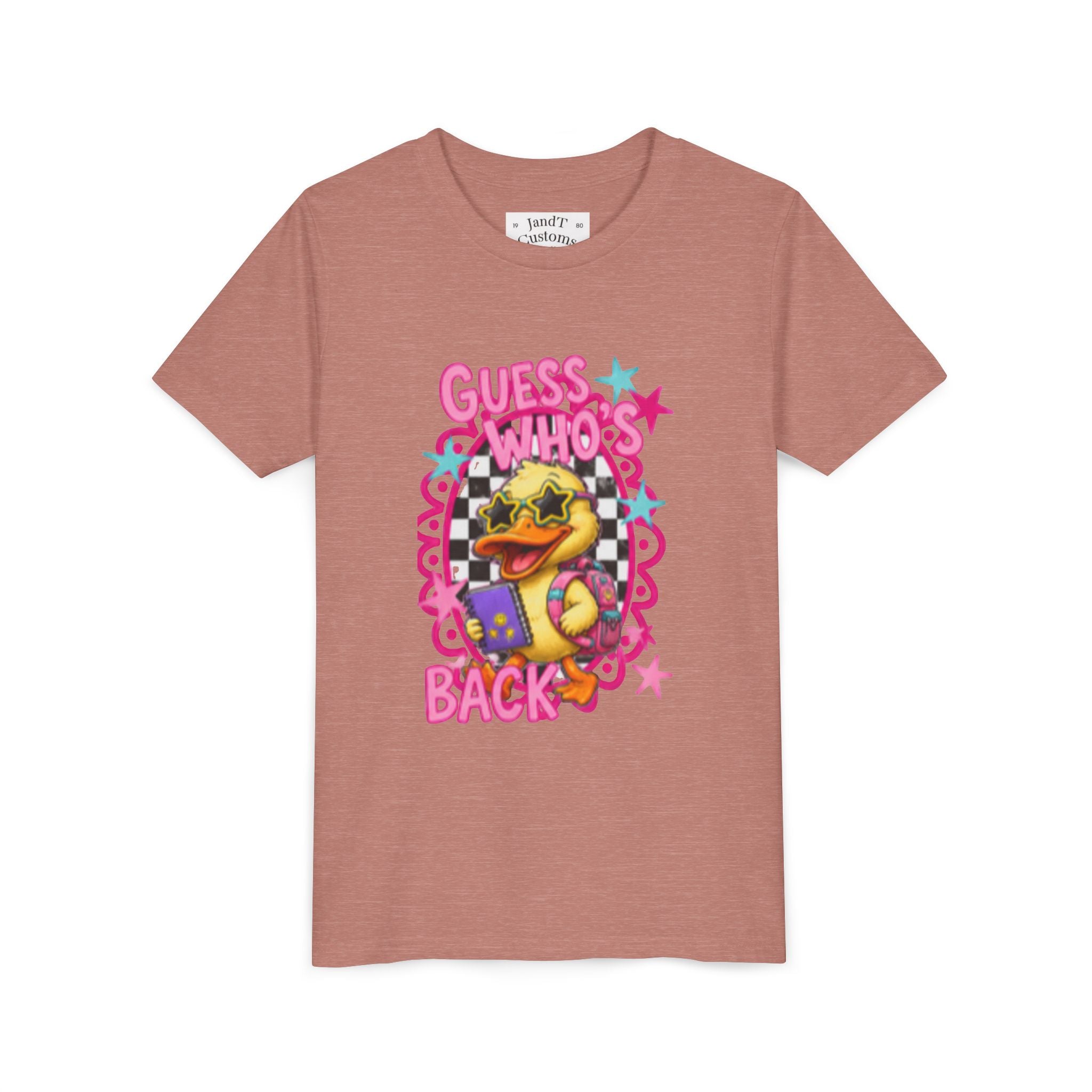 Back to School Youth Tee — "Back Again" Retro Duck Graphic