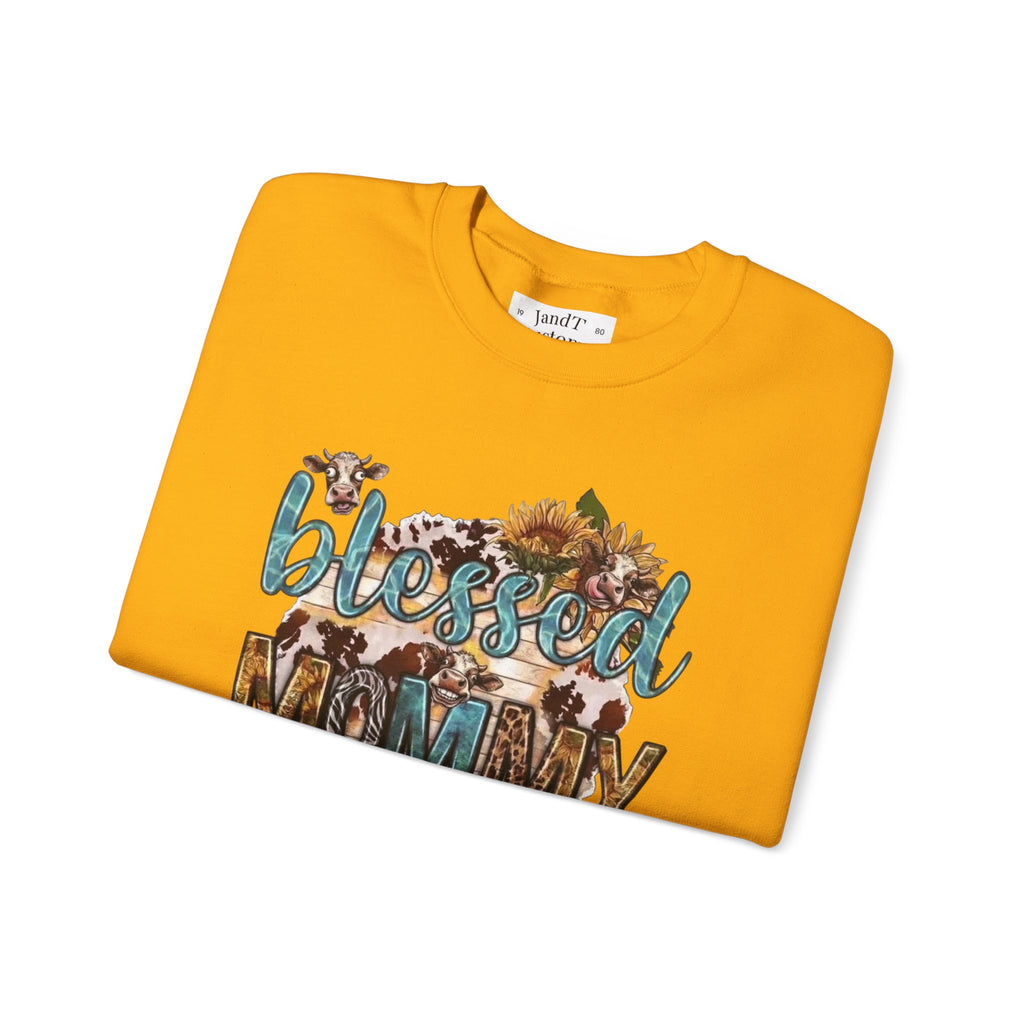 Blessed Mommy Sweatshirt — Floral Leopard Mama Pullover