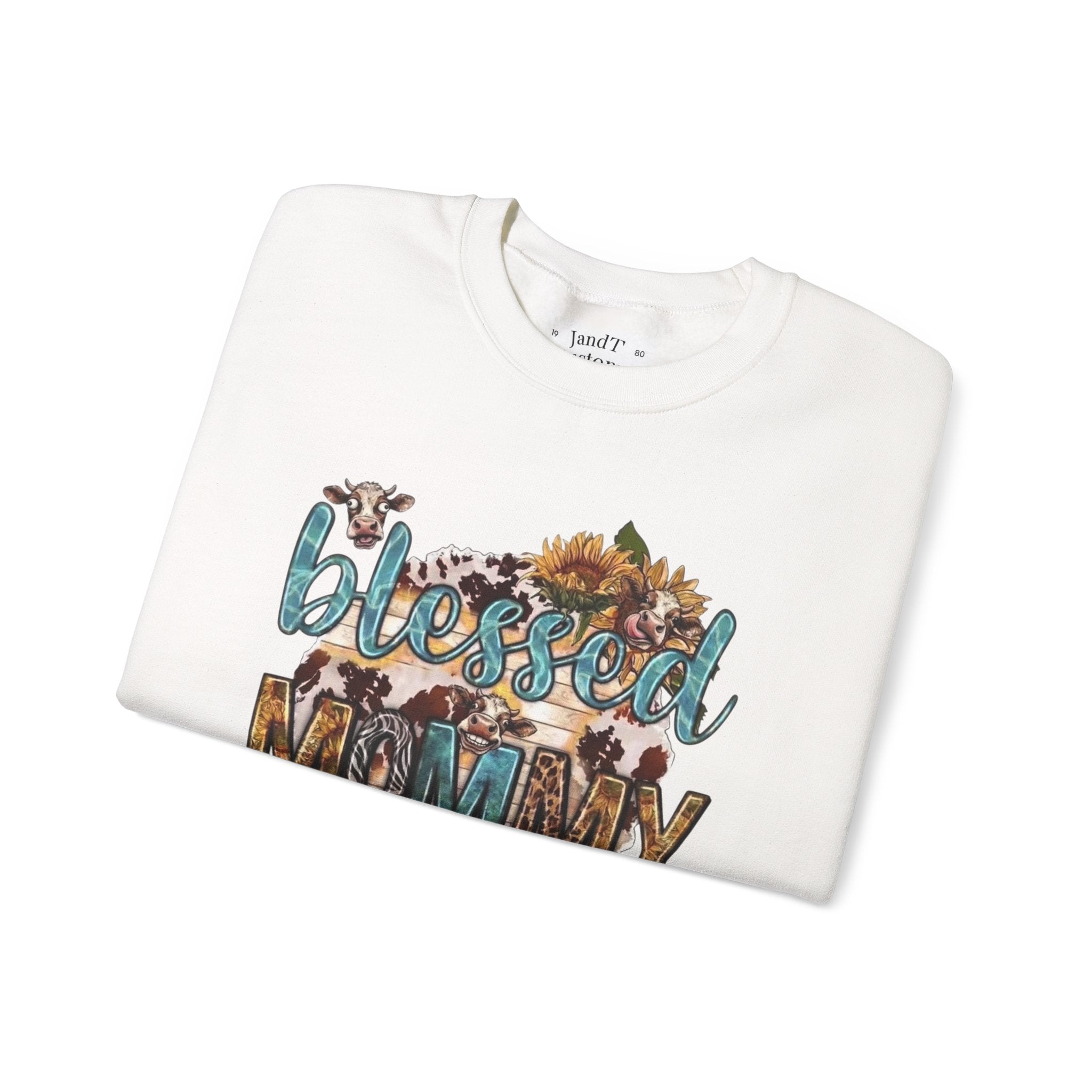 Blessed Mommy Sweatshirt — Floral Leopard Mama Pullover
