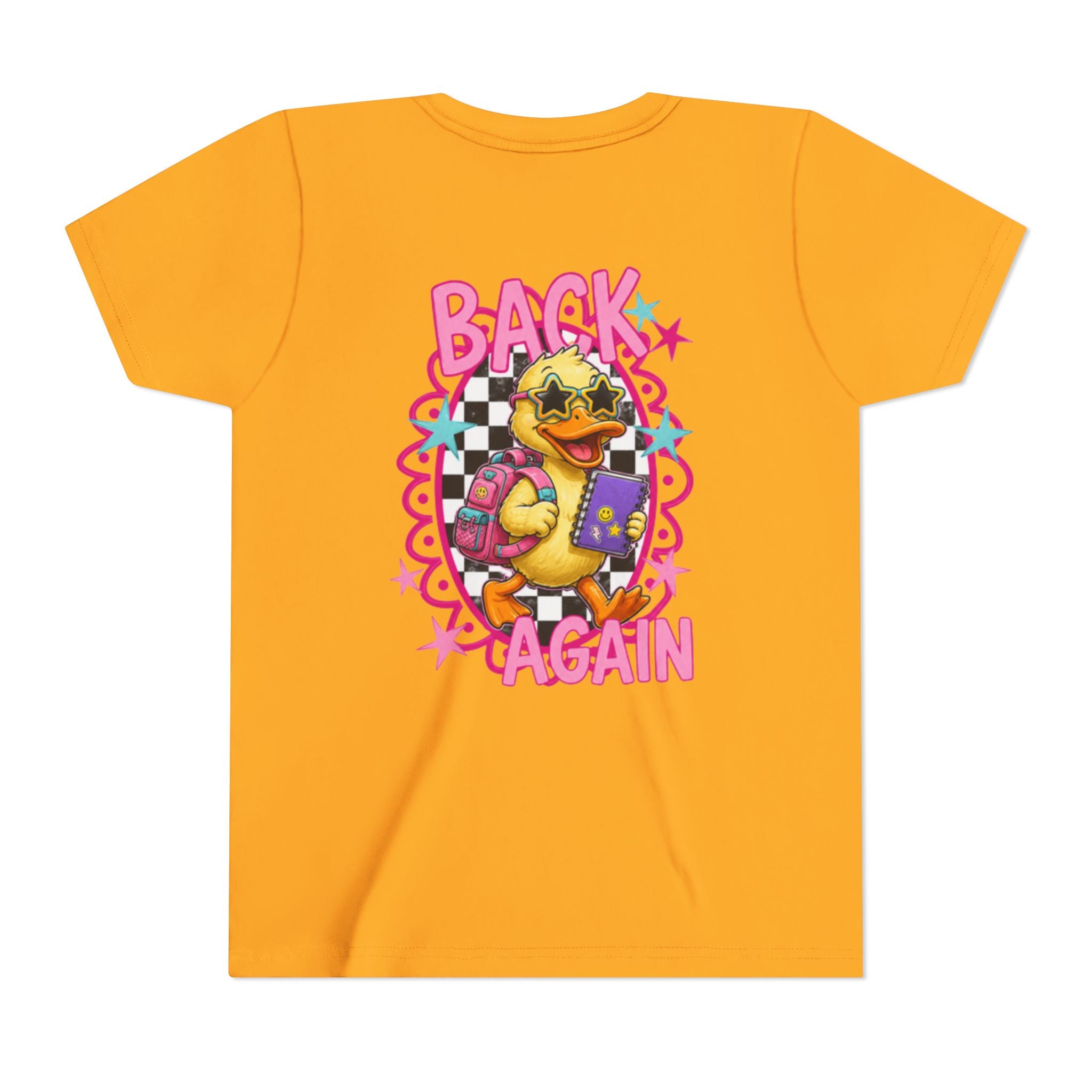 Back to School Youth Tee — "Back Again" Retro Duck Graphic