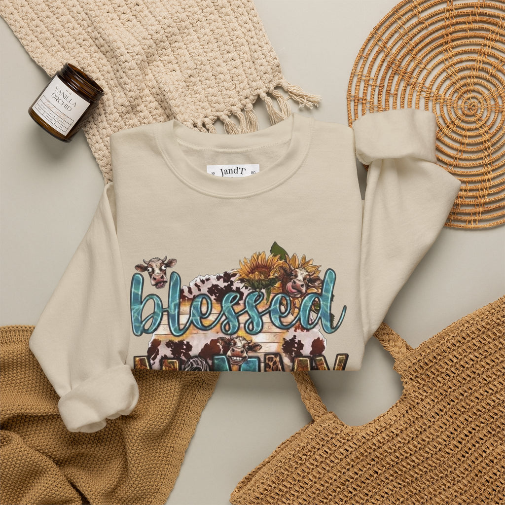 Blessed Mommy Sweatshirt — Floral Leopard Mama Pullover