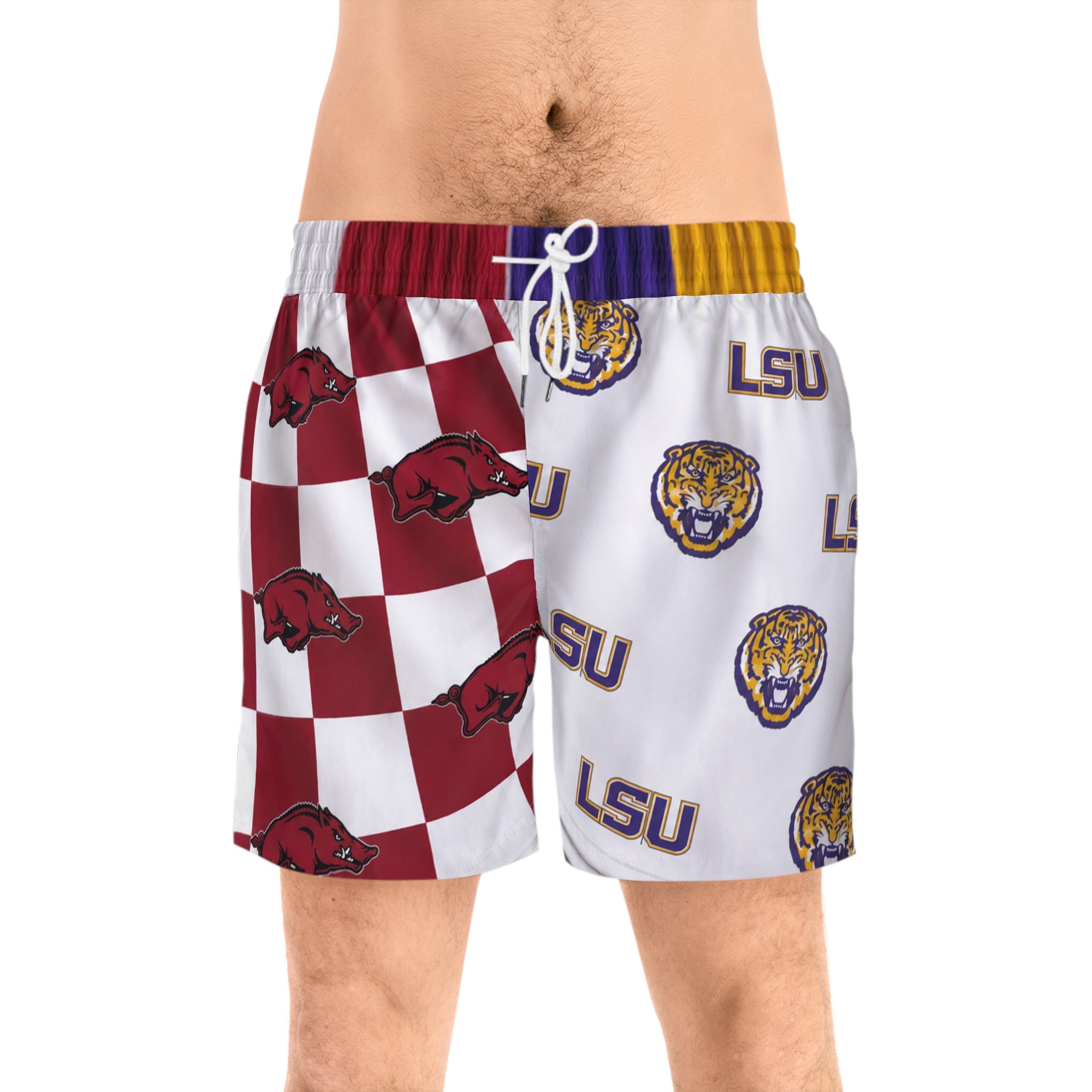 Men's House Divided Mid-Length Swim Shorts (AOP)