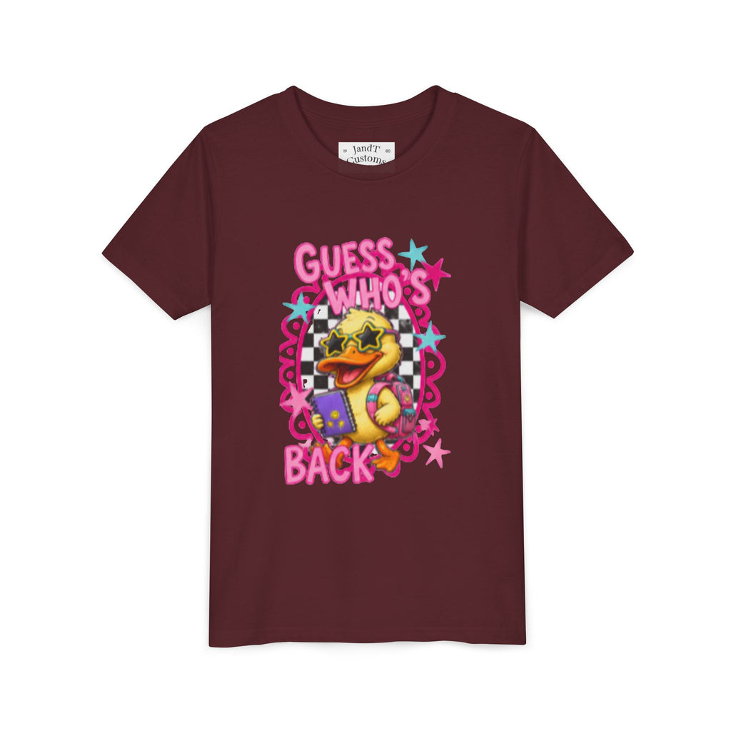 Back to School Youth Tee — "Back Again" Retro Duck Graphic