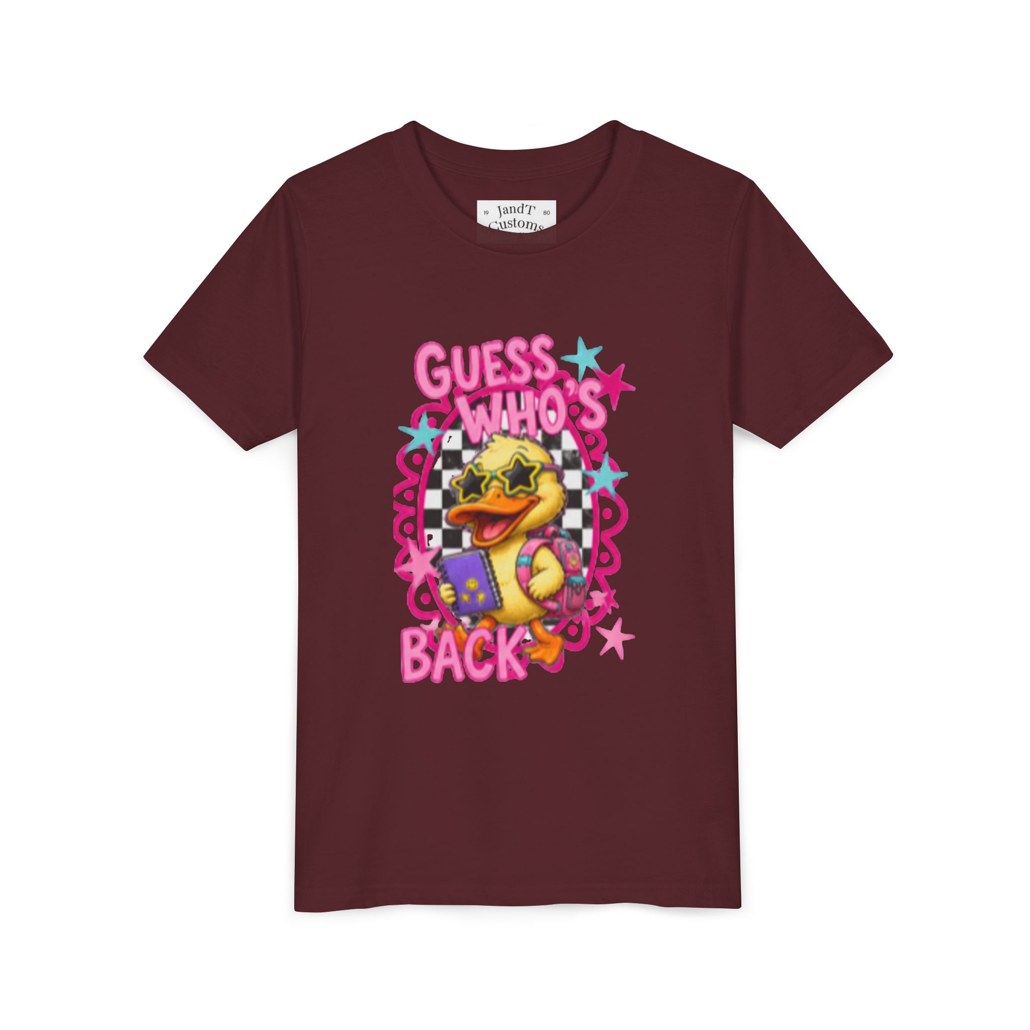 Back to School Youth Tee — "Back Again" Retro Duck Graphic