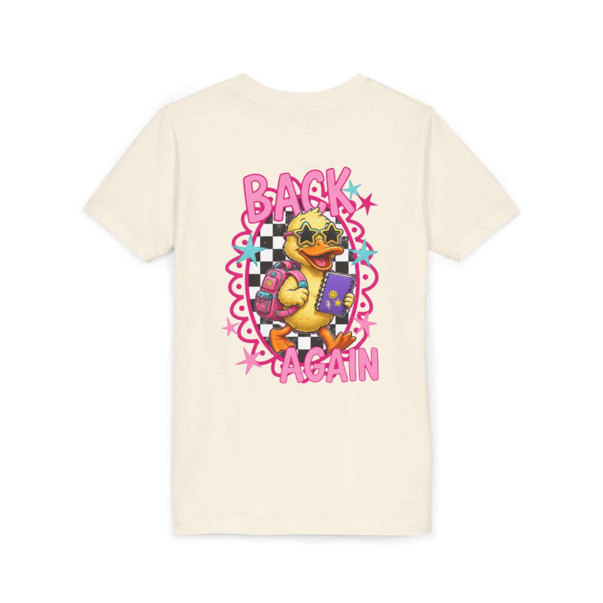 Back to School Youth Tee — "Back Again" Retro Duck Graphic
