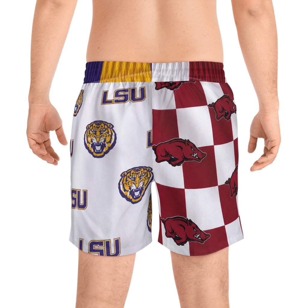 Men's House Divided Mid-Length Swim Shorts (AOP)