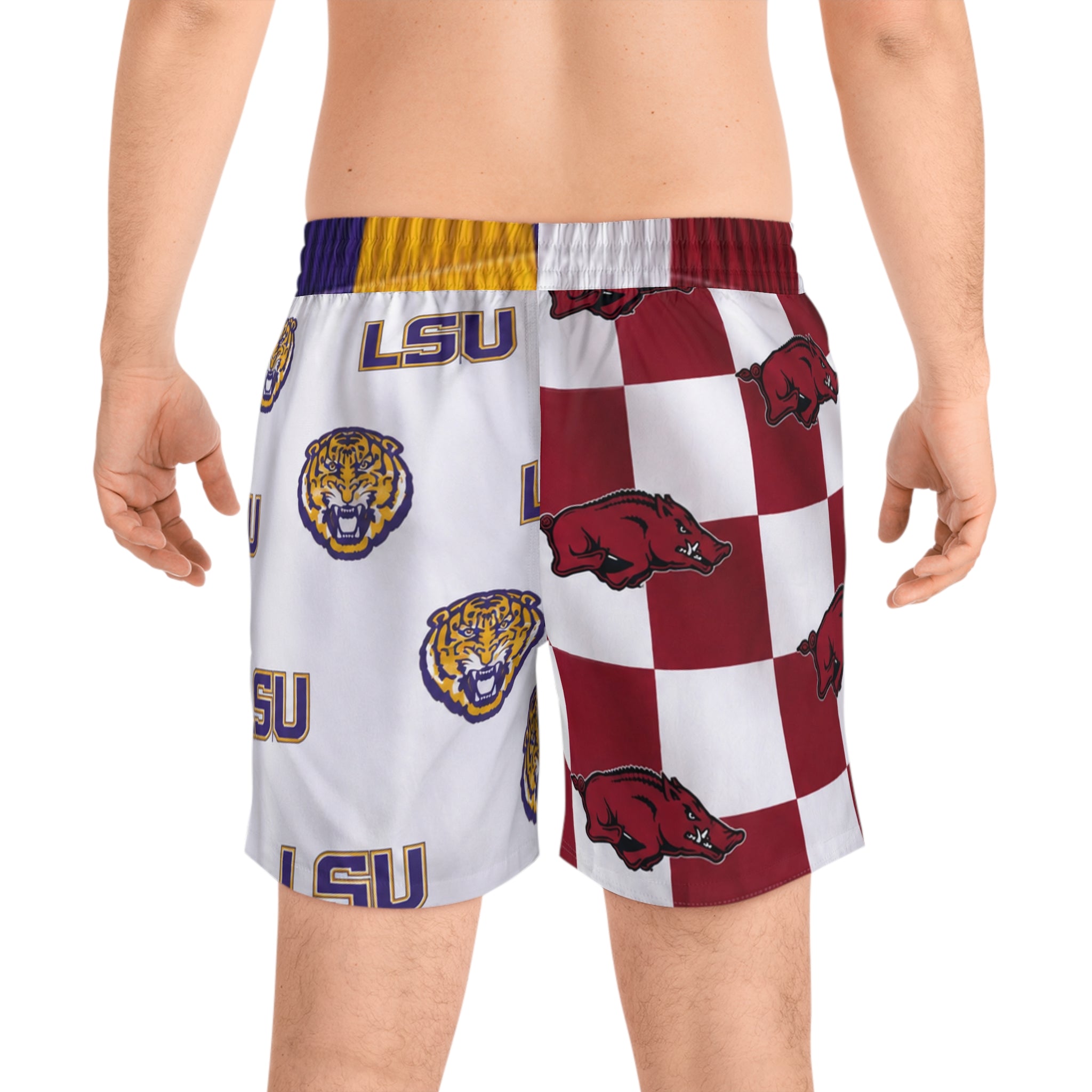 Men's House Divided Mid-Length Swim Shorts (AOP)