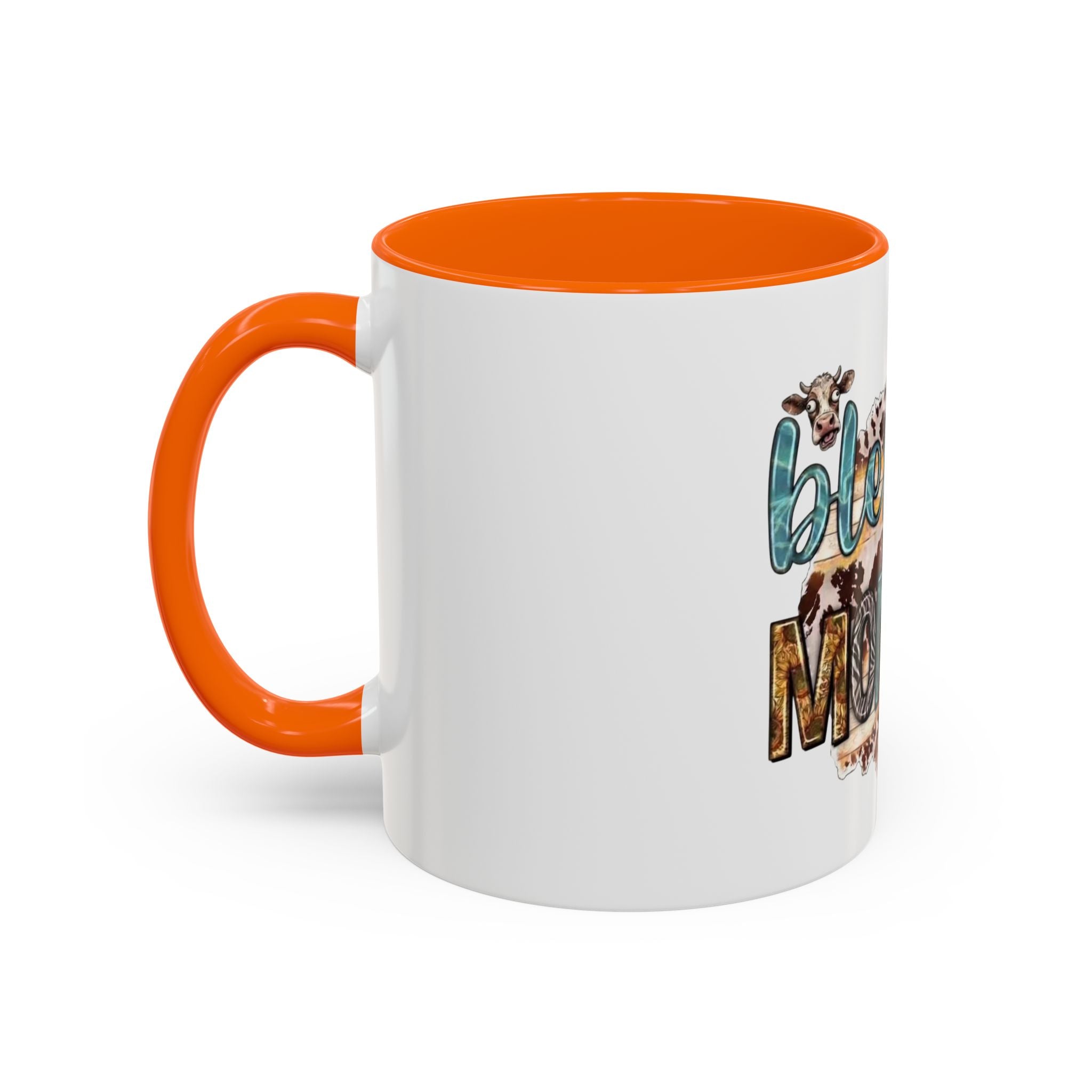 Blessed Mommy Accent Coffee Mug — Floral Sunflower Rustic 'Blessed Mommy' Tea & Coffee Cup (11oz, 15oz)