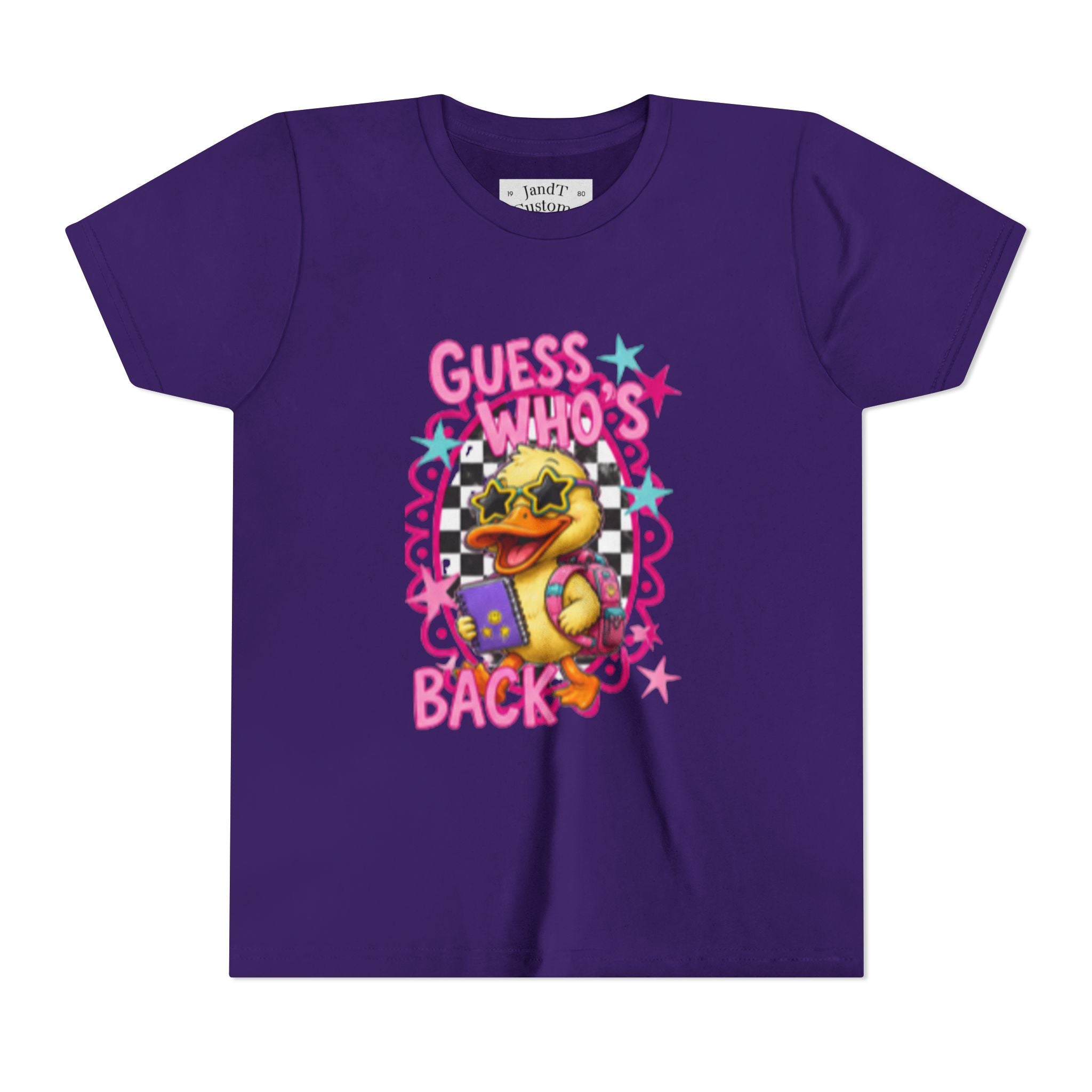 Back to School Youth Tee — "Back Again" Retro Duck Graphic