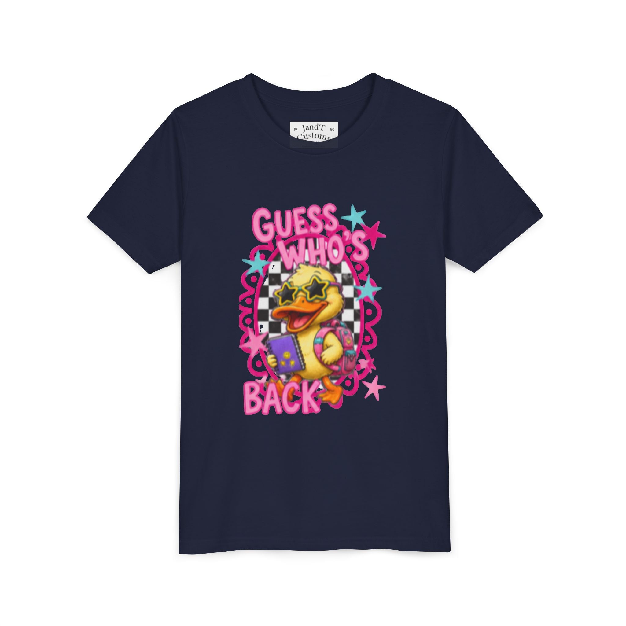 Back to School Youth Tee — "Back Again" Retro Duck Graphic