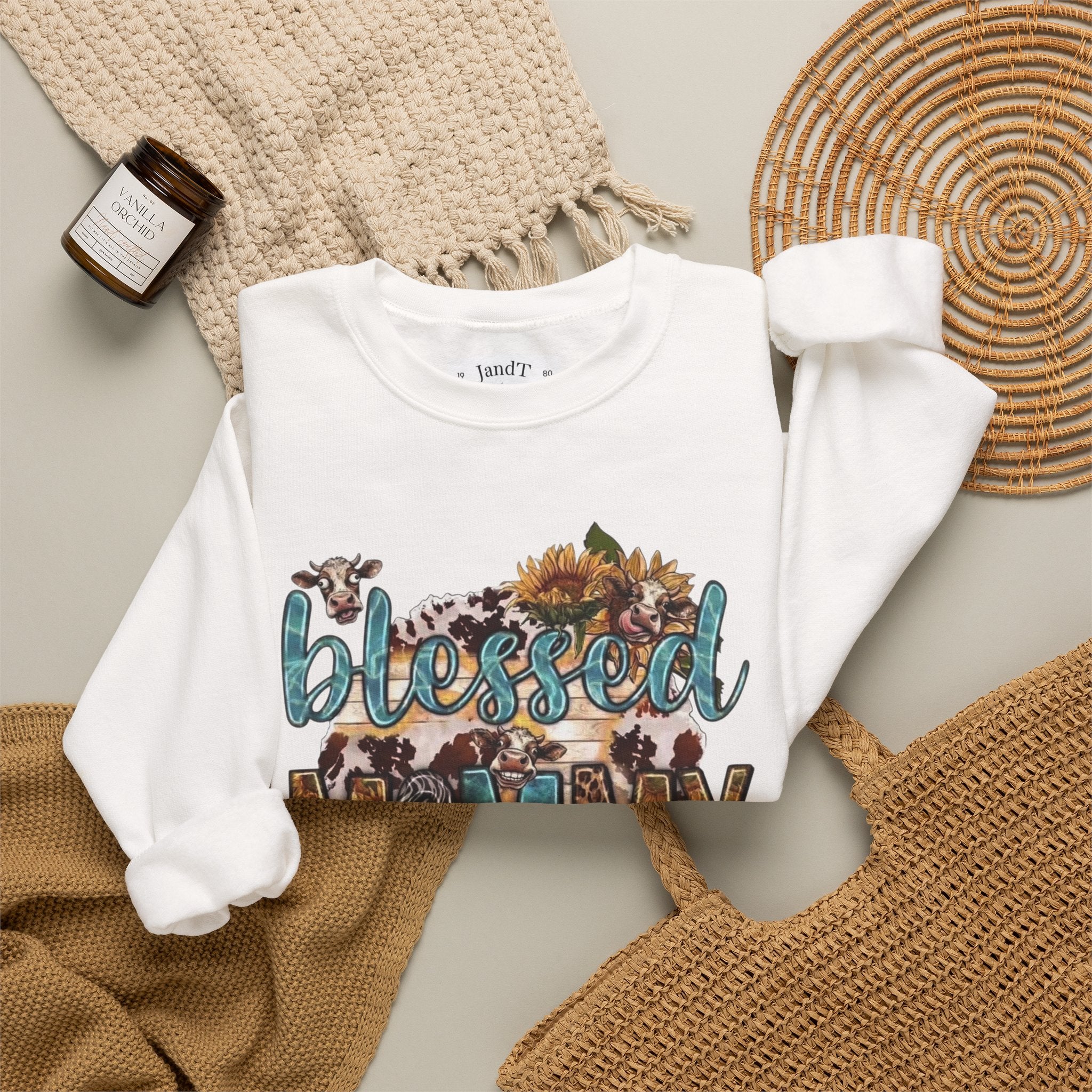 Blessed Mommy Sweatshirt — Floral Leopard Mama Pullover