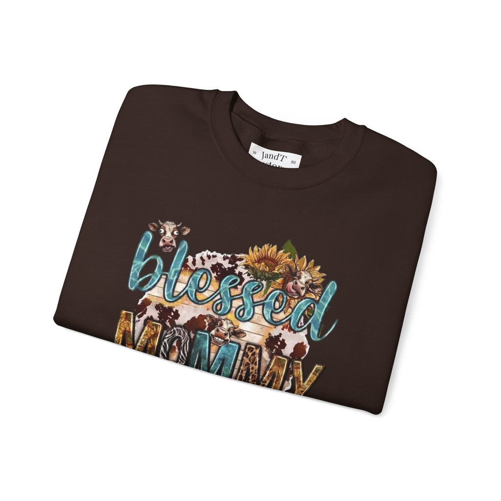 Blessed Mommy Sweatshirt — Floral Leopard Mama Pullover