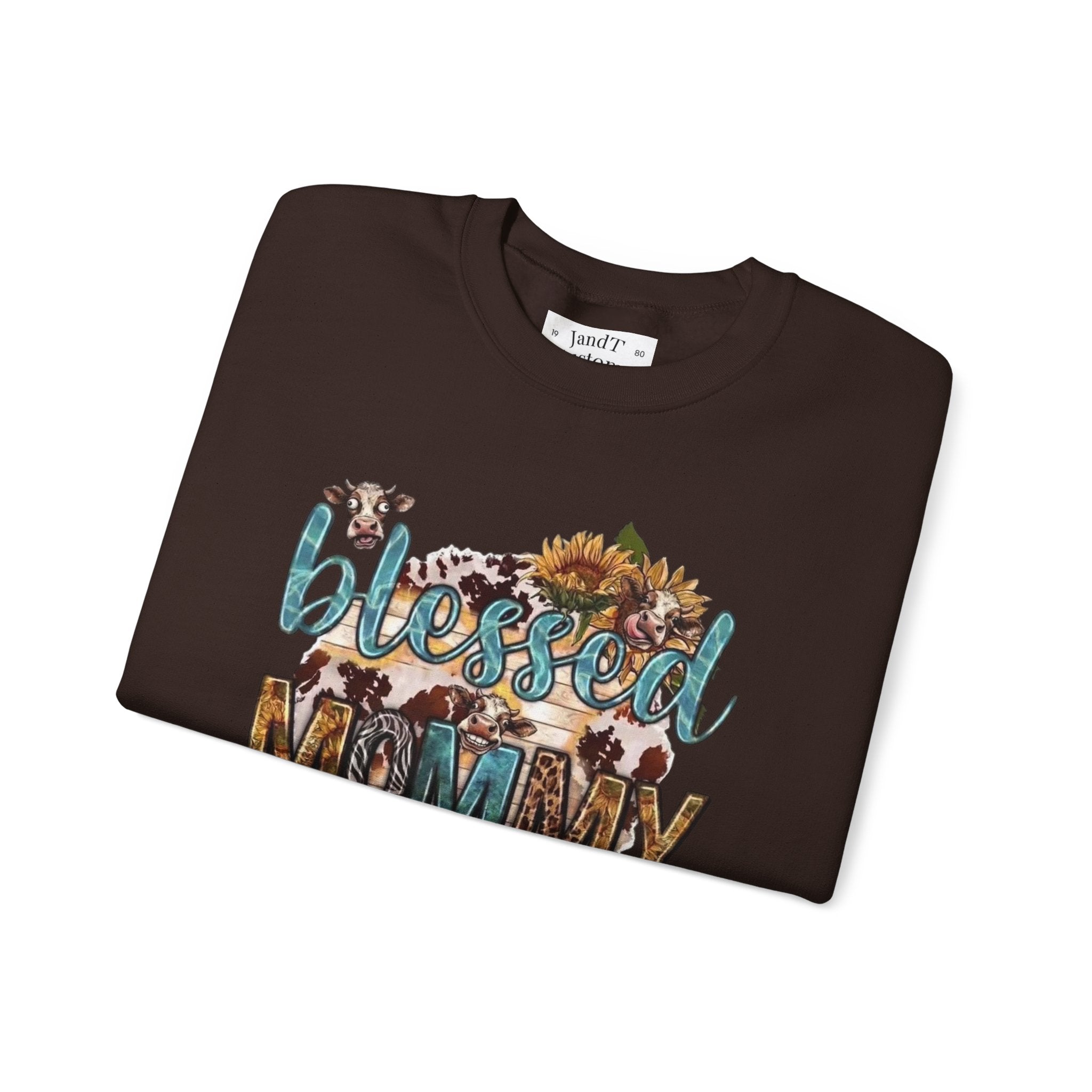 Blessed Mommy Sweatshirt — Floral Leopard Mama Pullover
