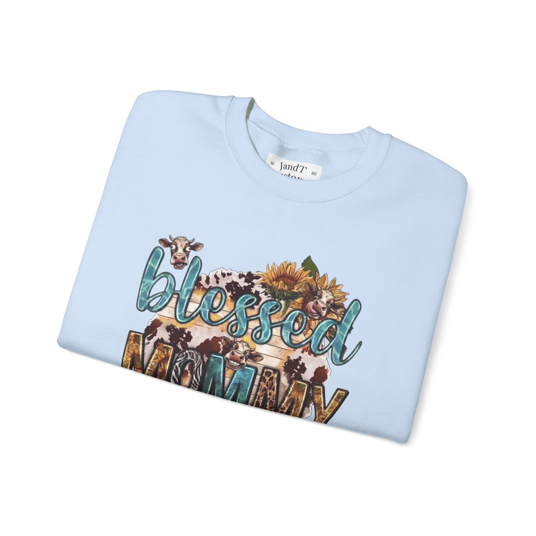 Blessed Mommy Sweatshirt — Floral Leopard Mama Pullover