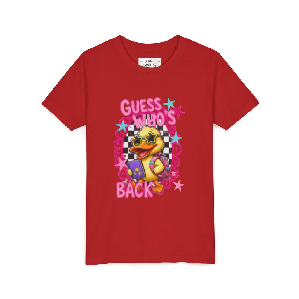 Back to School Youth Tee — "Back Again" Retro Duck Graphic