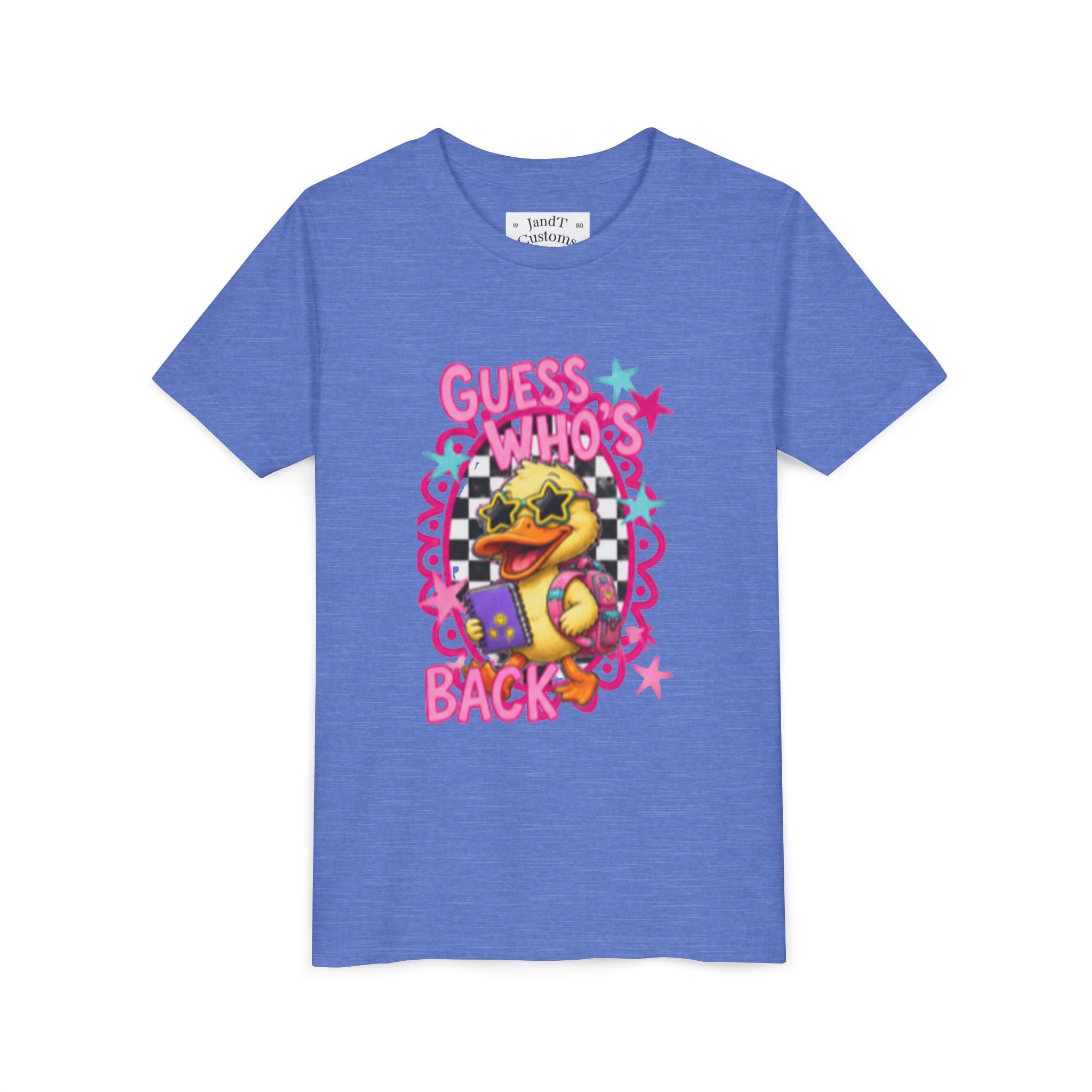 Back to School Youth Tee — "Back Again" Retro Duck Graphic