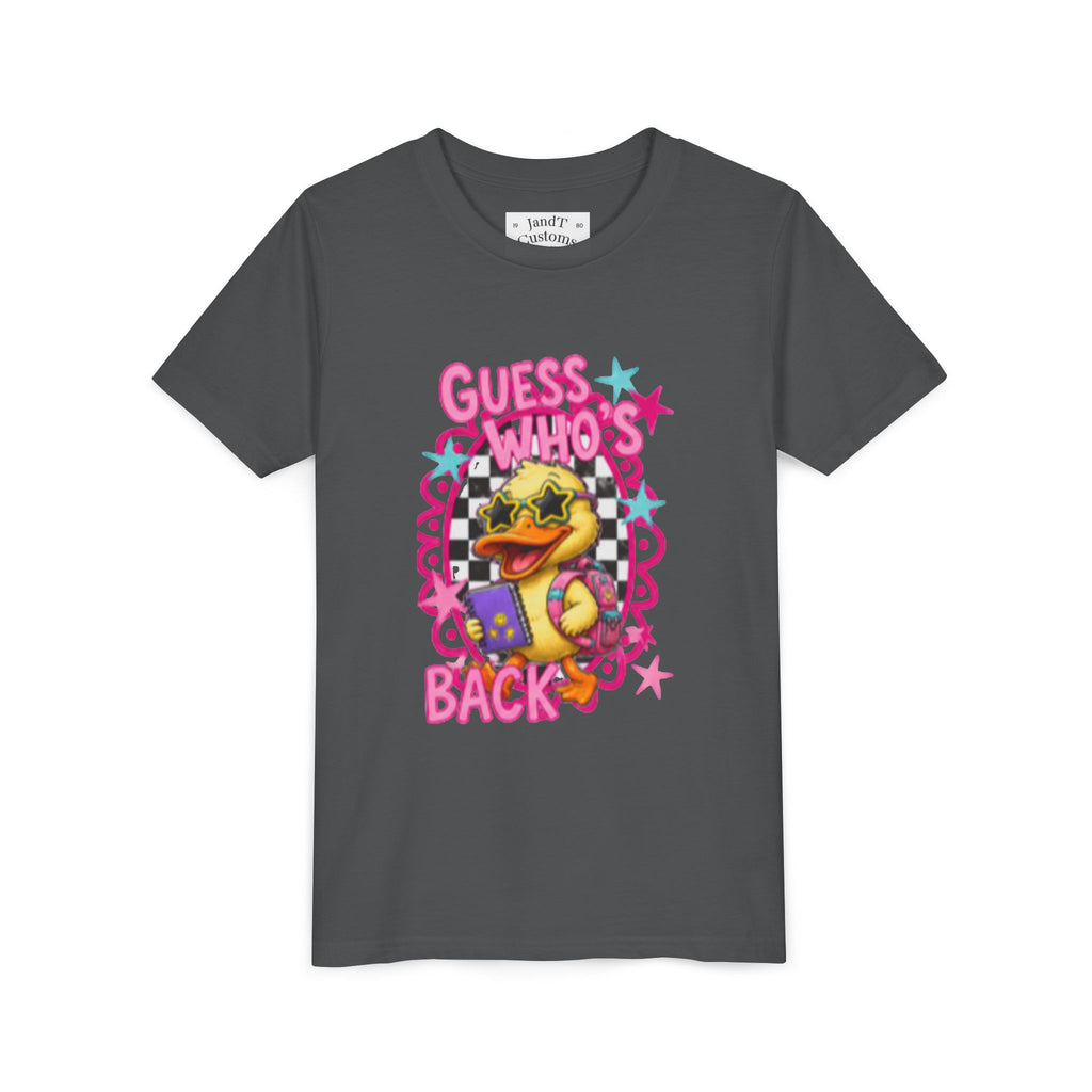 Back to School Youth Tee — "Back Again" Retro Duck Graphic