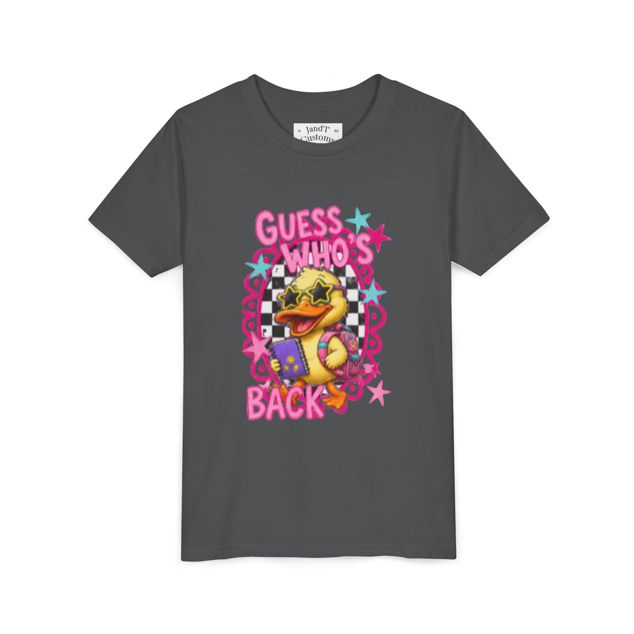 Back to School Youth Tee — "Back Again" Retro Duck Graphic