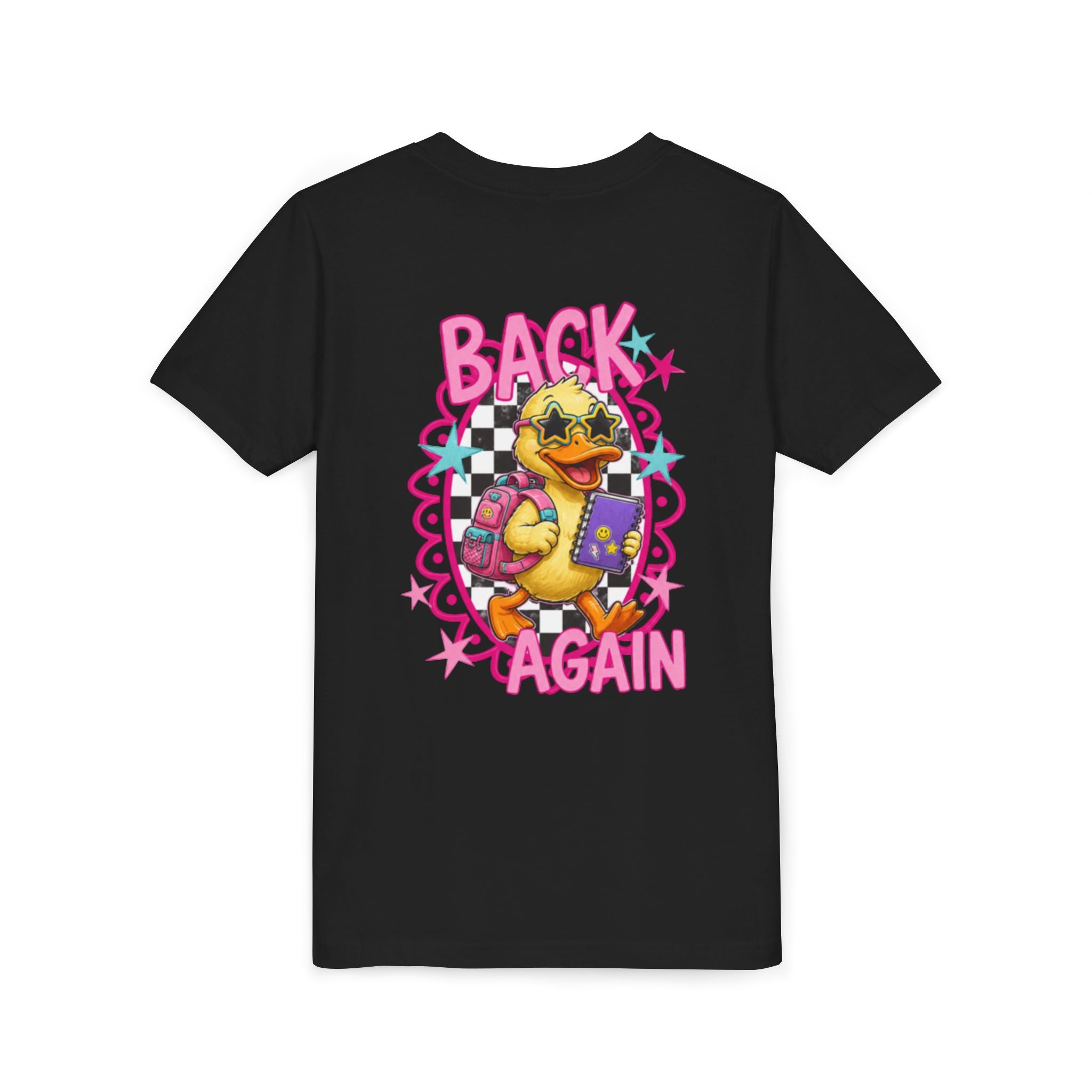 Back to School Youth Tee — "Back Again" Retro Duck Graphic