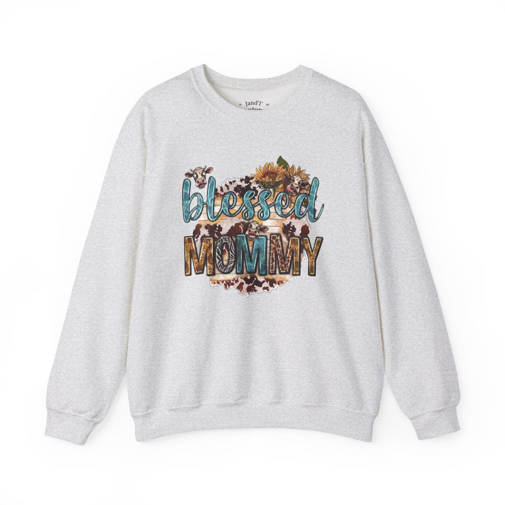 Blessed Mommy Sweatshirt — Floral Leopard Mama Pullover