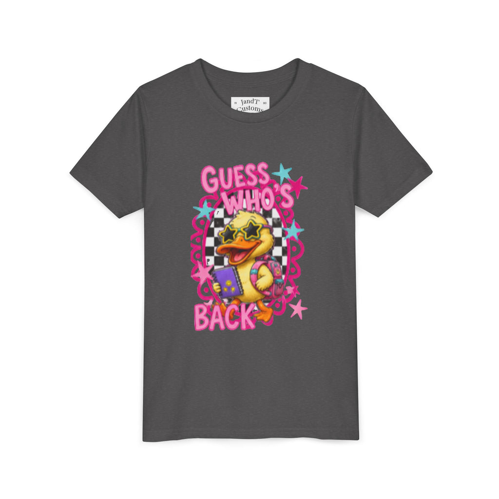 Back to School Youth Tee — "Back Again" Retro Duck Graphic