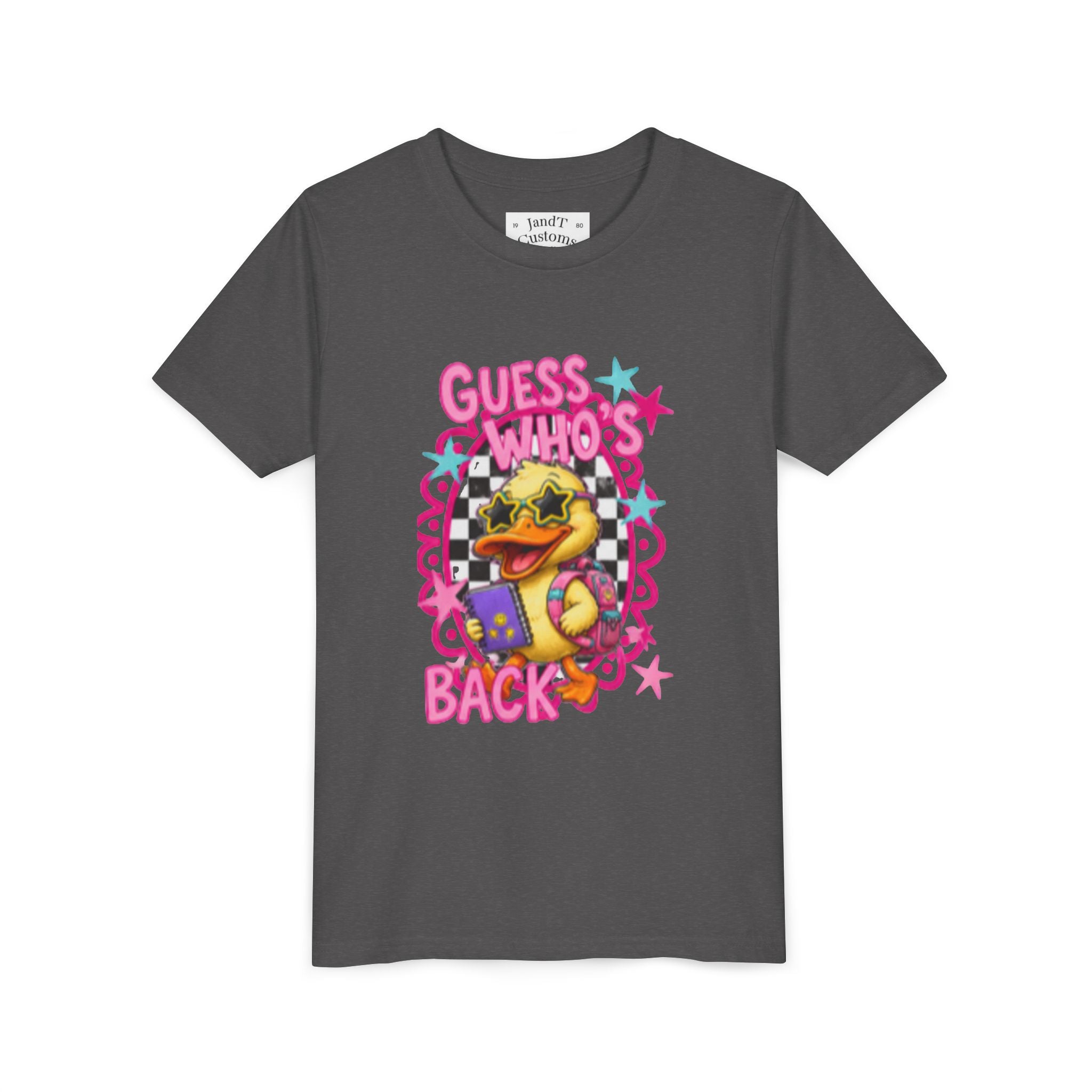 Back to School Youth Tee — "Back Again" Retro Duck Graphic
