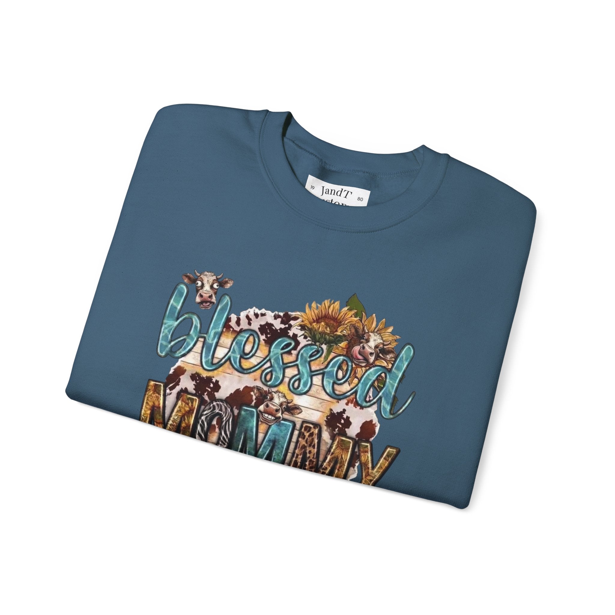 Blessed Mommy Sweatshirt — Floral Leopard Mama Pullover
