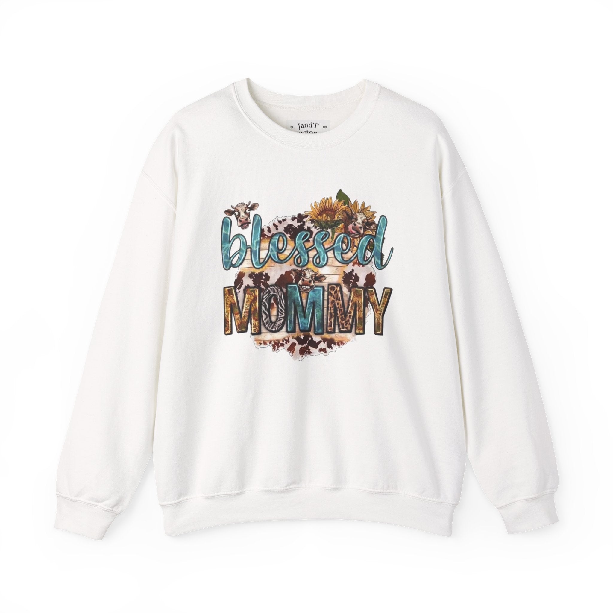 Blessed Mommy Sweatshirt — Floral Leopard Mama Pullover
