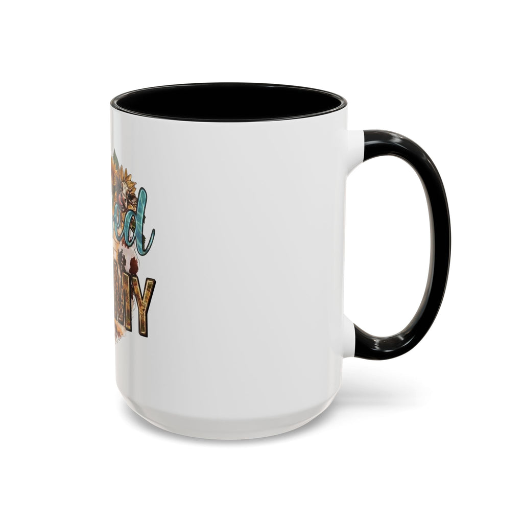 Blessed Mommy Accent Coffee Mug — Floral Sunflower Rustic 'Blessed Mommy' Tea & Coffee Cup (11oz, 15oz)