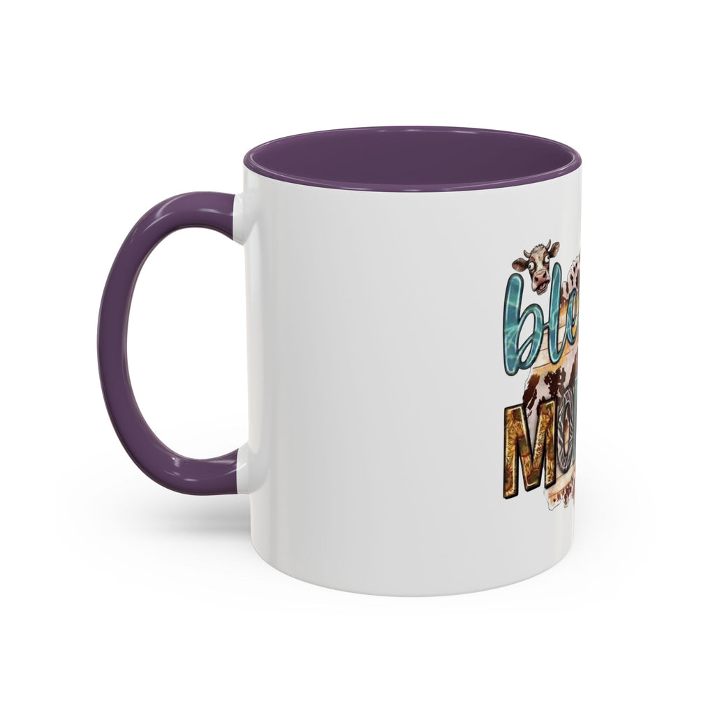 Blessed Mommy Accent Coffee Mug — Floral Sunflower Rustic 'Blessed Mommy' Tea & Coffee Cup (11oz, 15oz)