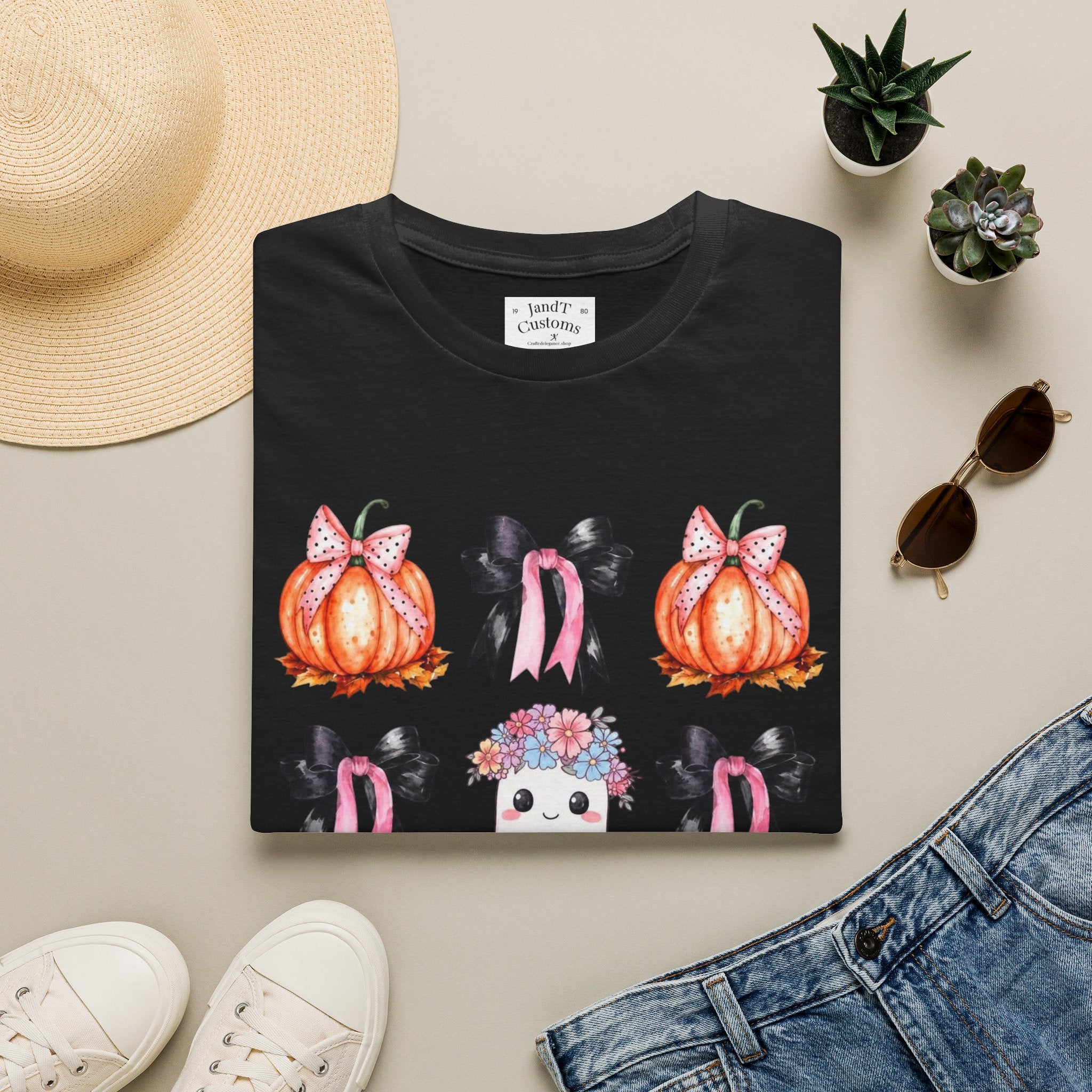 Pumpkin and Ribbons Softstyle T-Shirt