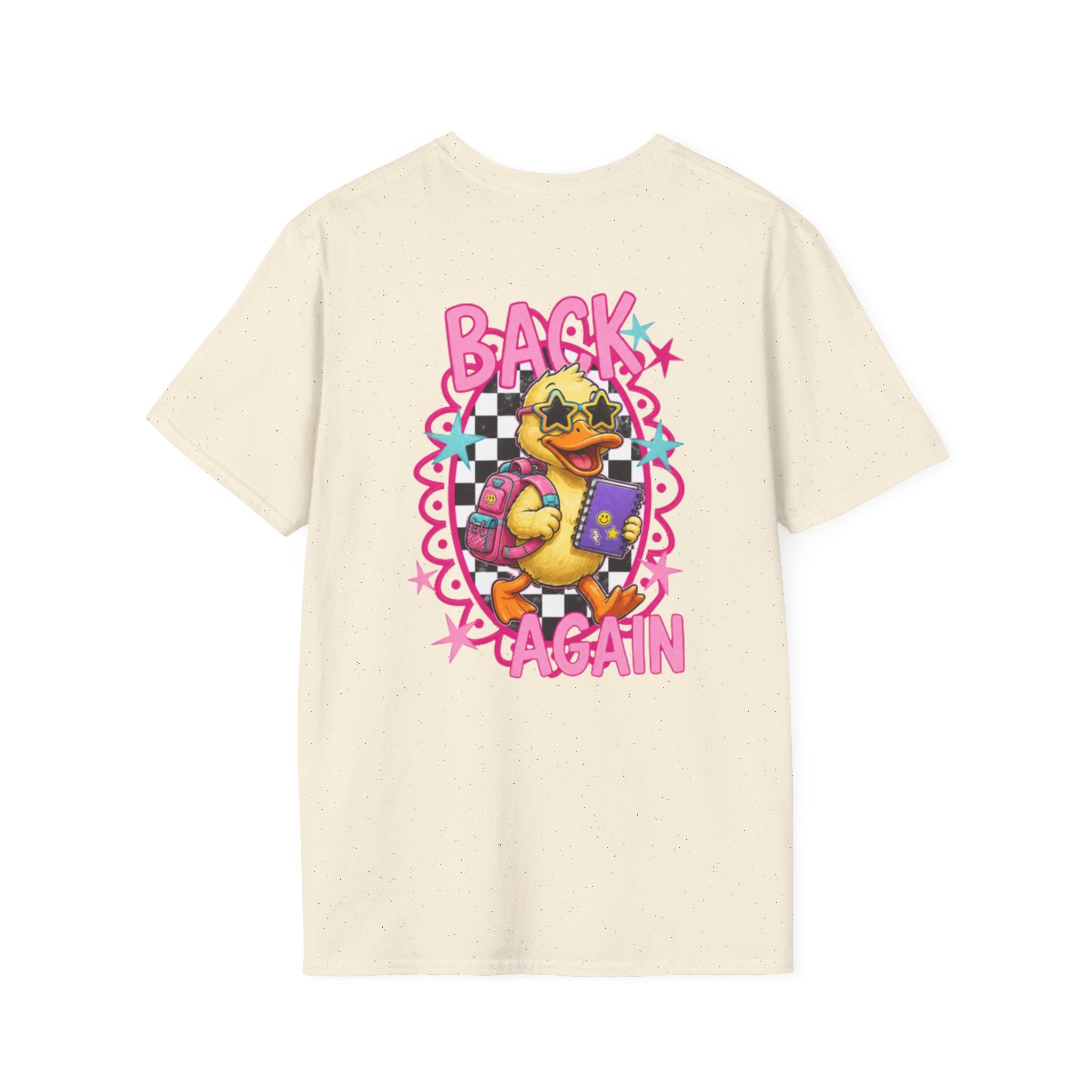 Back to School Duck Graphic T-Shirt — "Guess Who's Back" Retro Pop Cartoon Tee