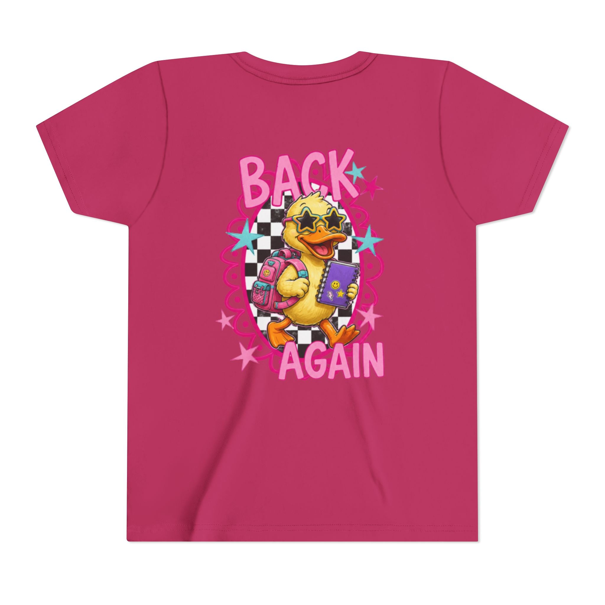 Back to School Youth Tee — "Back Again" Retro Duck Graphic