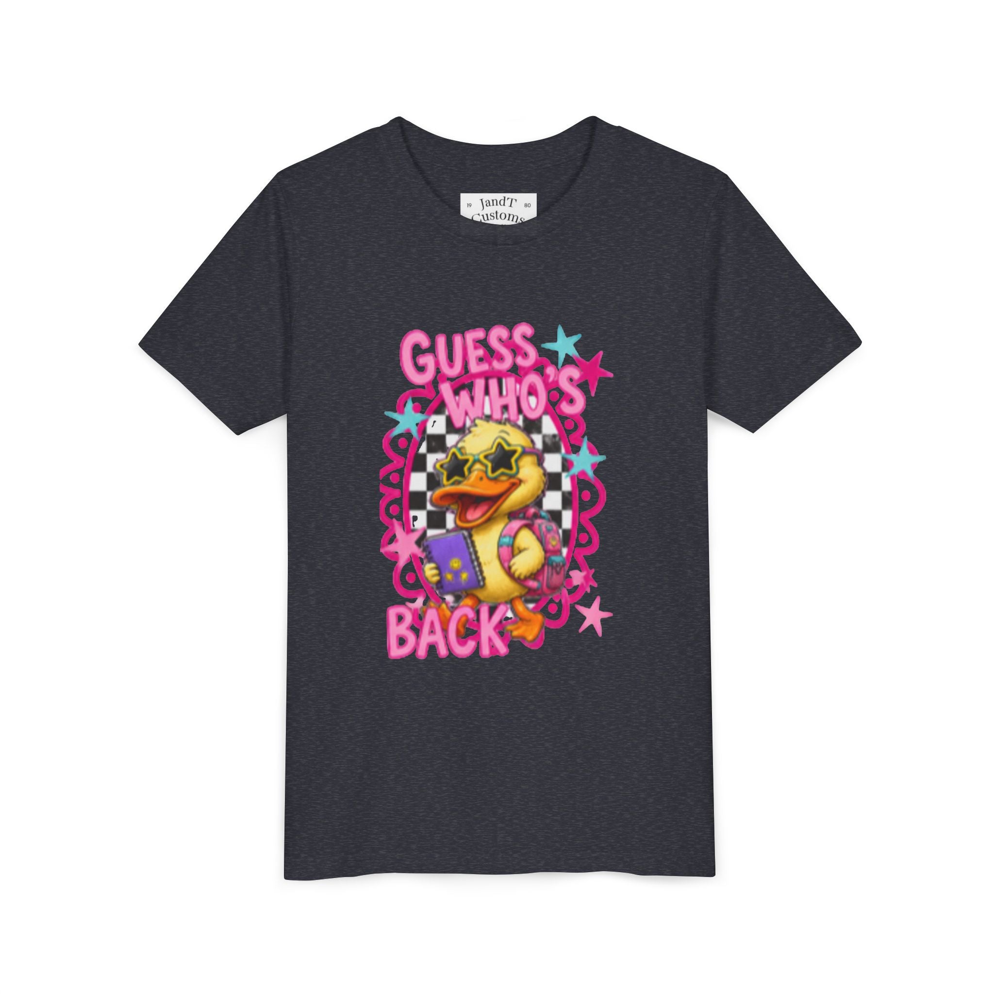 Back to School Youth Tee — "Back Again" Retro Duck Graphic