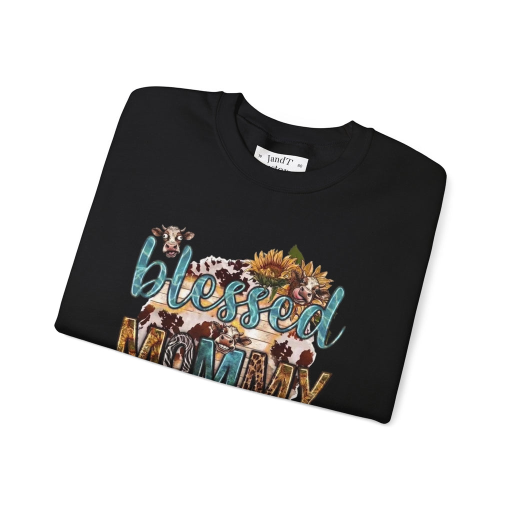Blessed Mommy Sweatshirt — Floral Leopard Mama Pullover