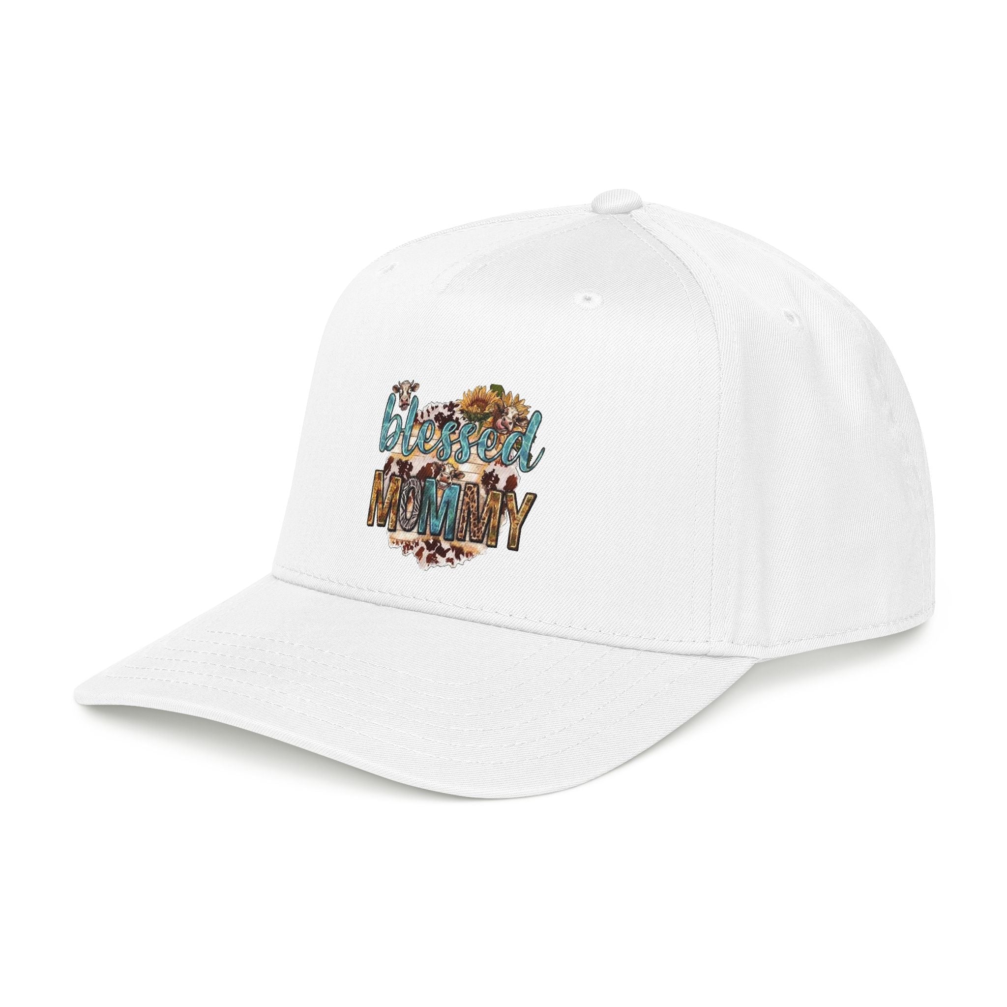 Blessed Mommy Baseball Cap - Floral Leopard Print Mom Hat