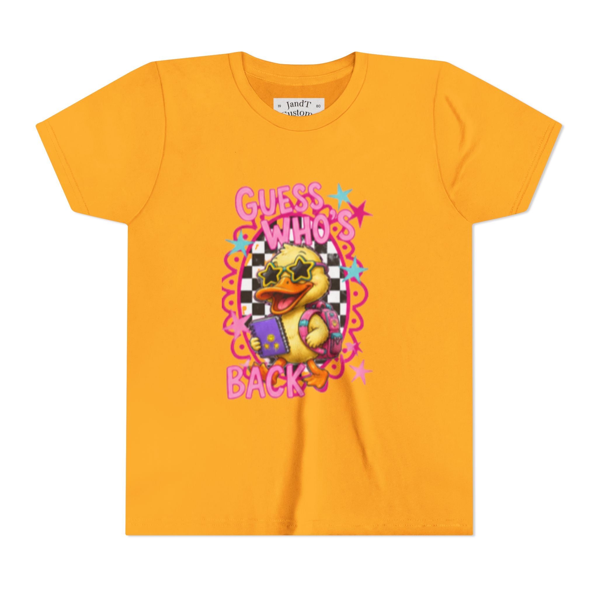 Back to School Youth Tee — "Back Again" Retro Duck Graphic