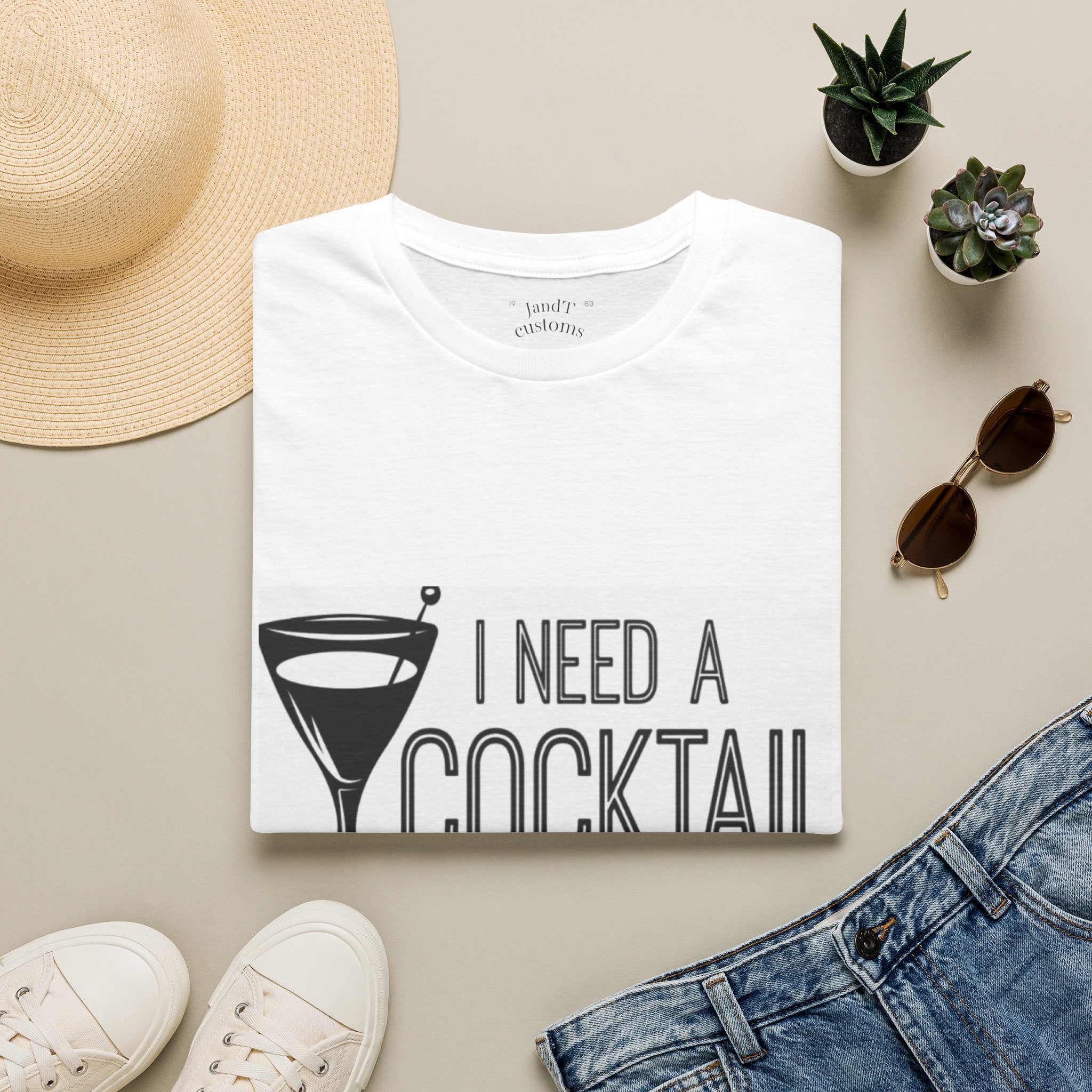 I Need A Cocktail Softstyle Graphic Cocktail T-Shirt