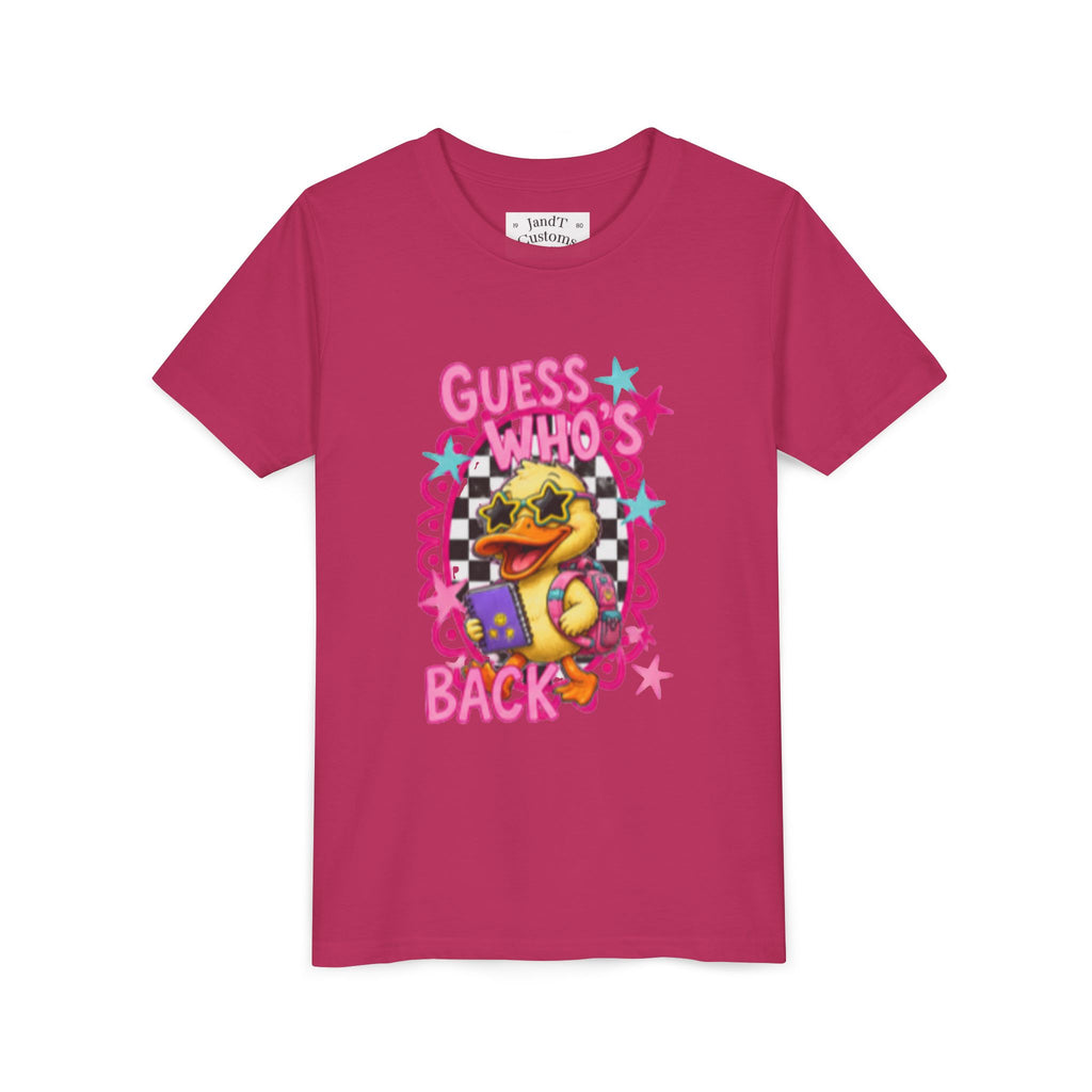 Back to School Youth Tee — "Back Again" Retro Duck Graphic