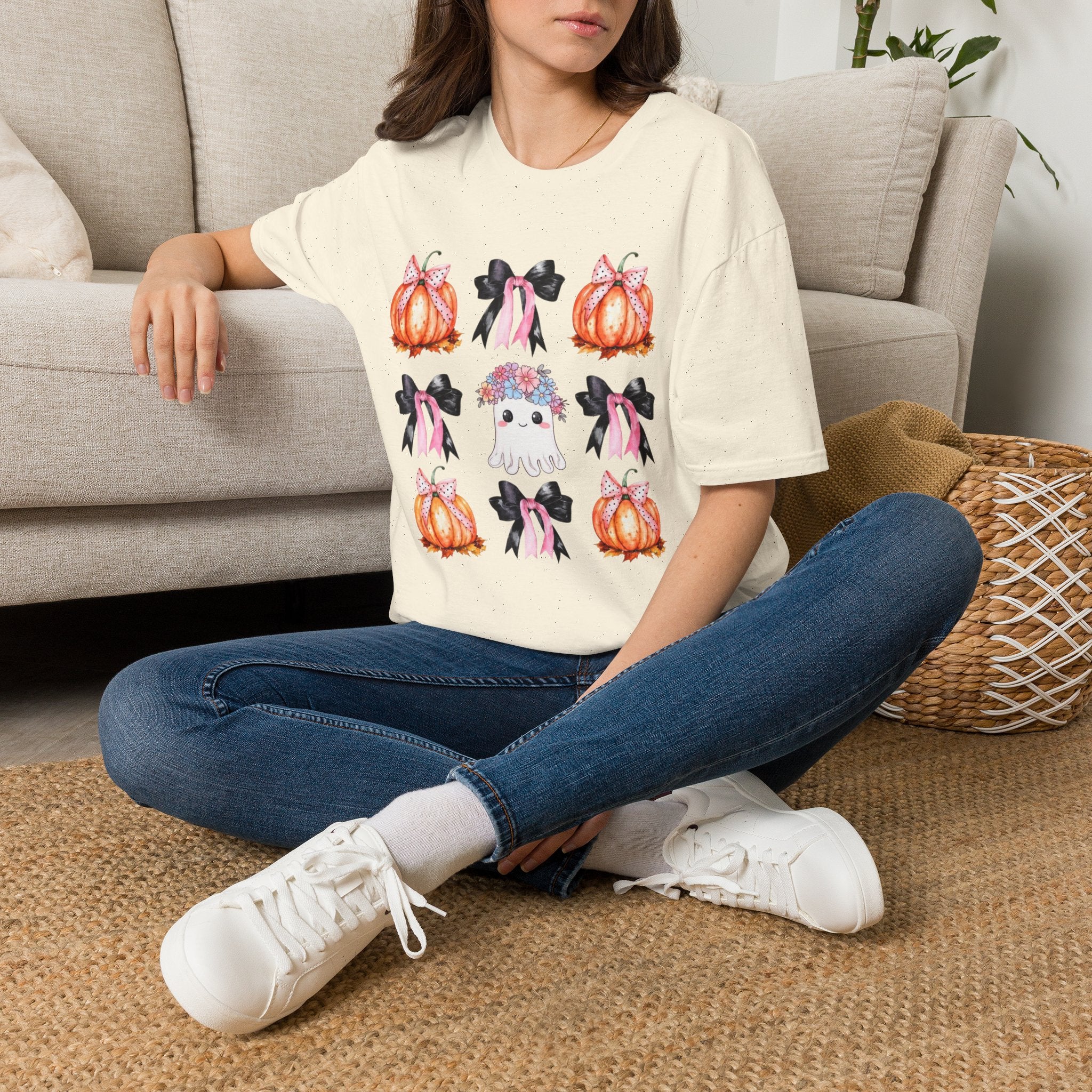 Pumpkin and Ribbons Softstyle T-Shirt